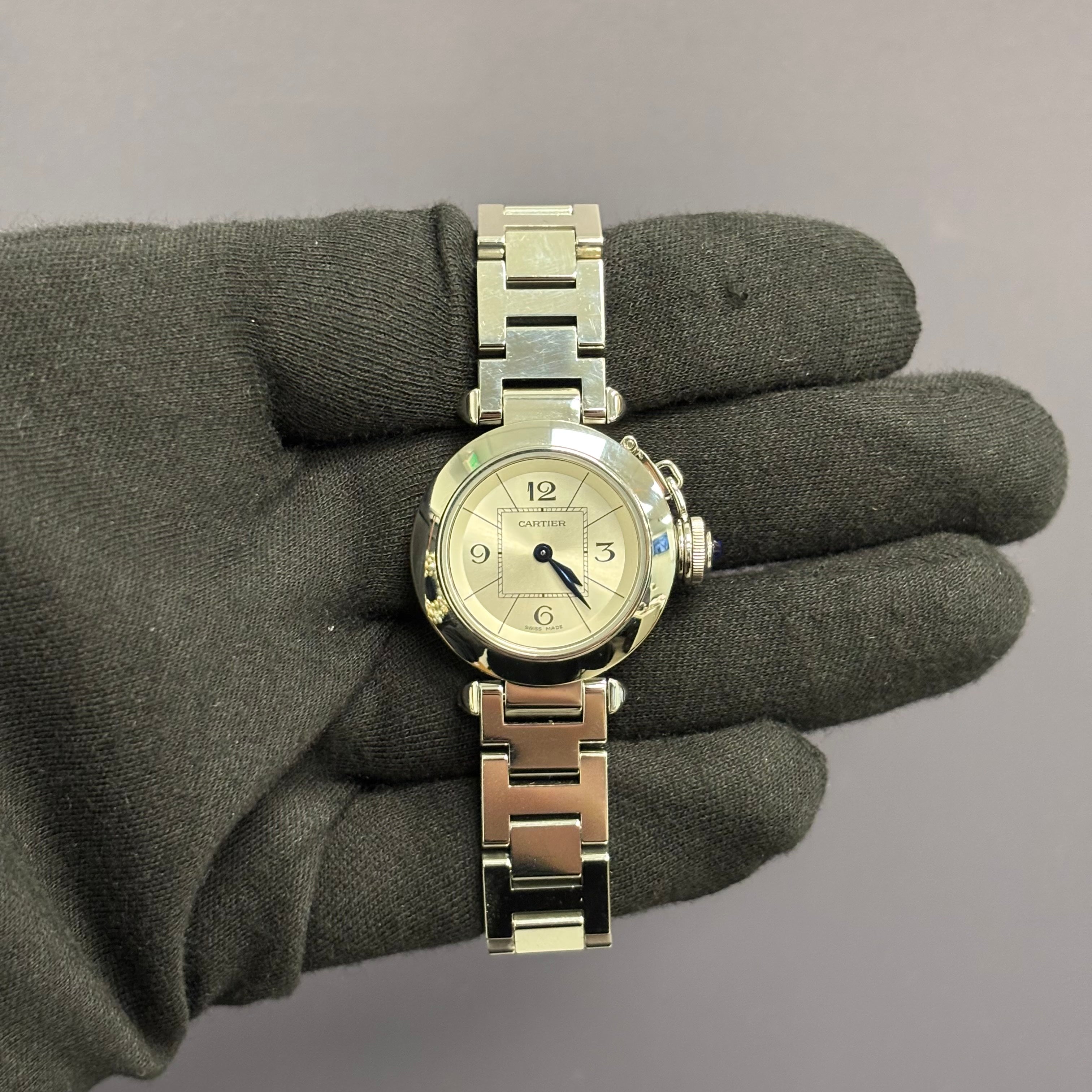 Cartier Pasha 27mm Silver Dial Watch Ref# W3140007 - Happy Jewelers Fine Jewelry Lifetime Warranty