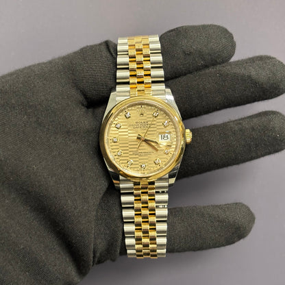 Rolex Datejust 36mm Champagne Dial Watch Ref# 126203 - Happy Jewelers Fine Jewelry Lifetime Warranty