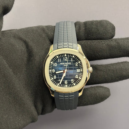 Patek Philippe Aquanaut 42mm Blue Dial Watch Ref# 5168G-001 - Happy Jewelers Fine Jewelry Lifetime Warranty