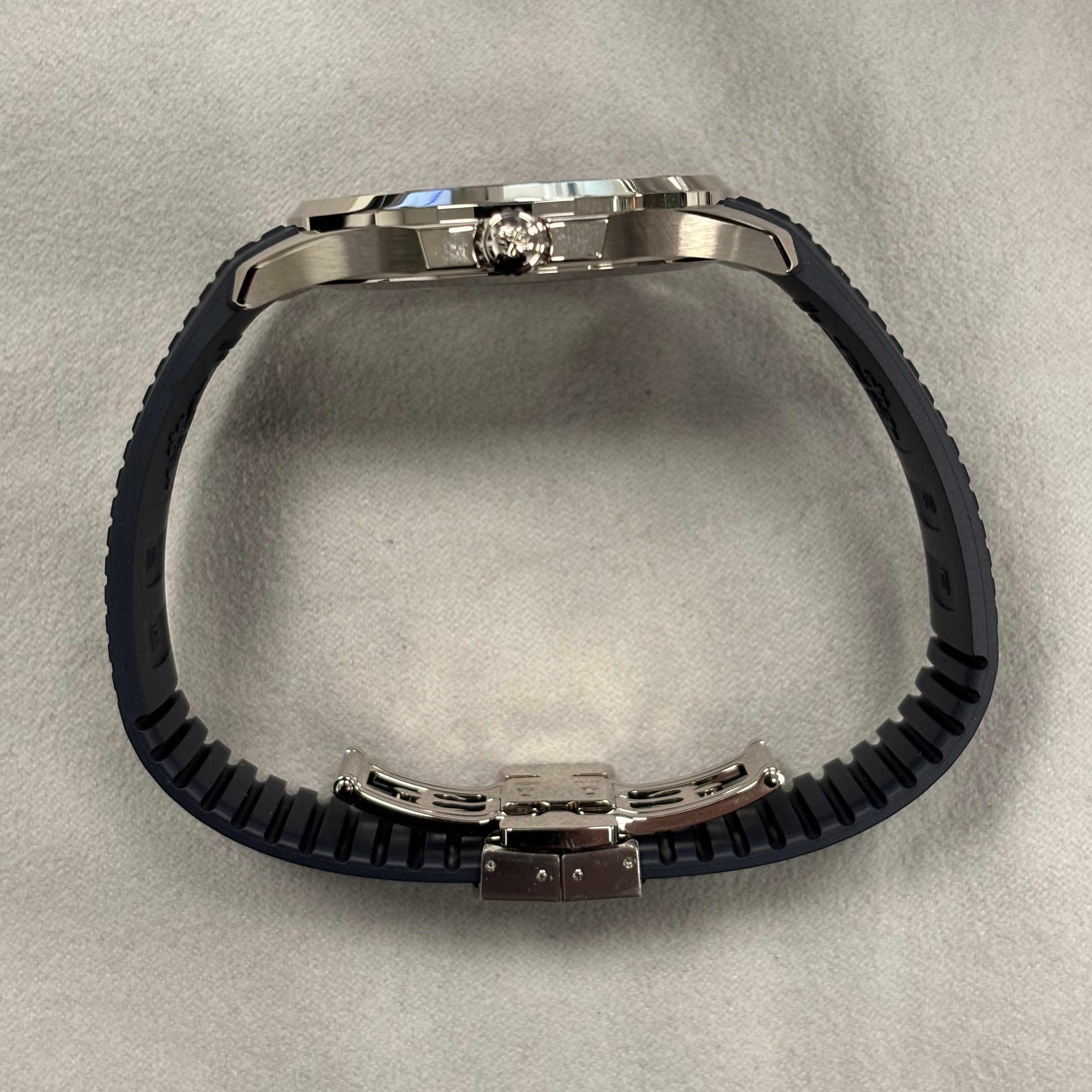 Patek Philippe Aquanaut 42mm Blue Dial Watch Ref# 5168G-001 - Happy Jewelers Fine Jewelry Lifetime Warranty