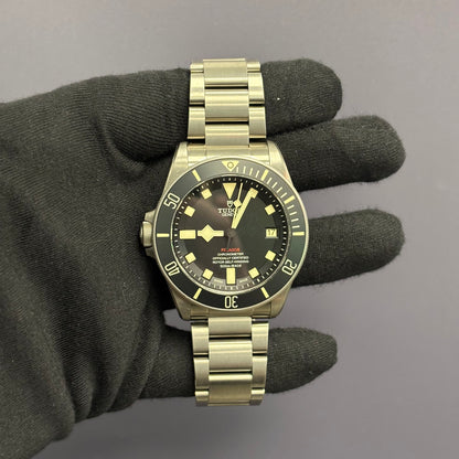 Tudor Pelagos LHD 42mm Black Dial Watch Ref# 25610TNL - Happy Jewelers Fine Jewelry Lifetime Warranty