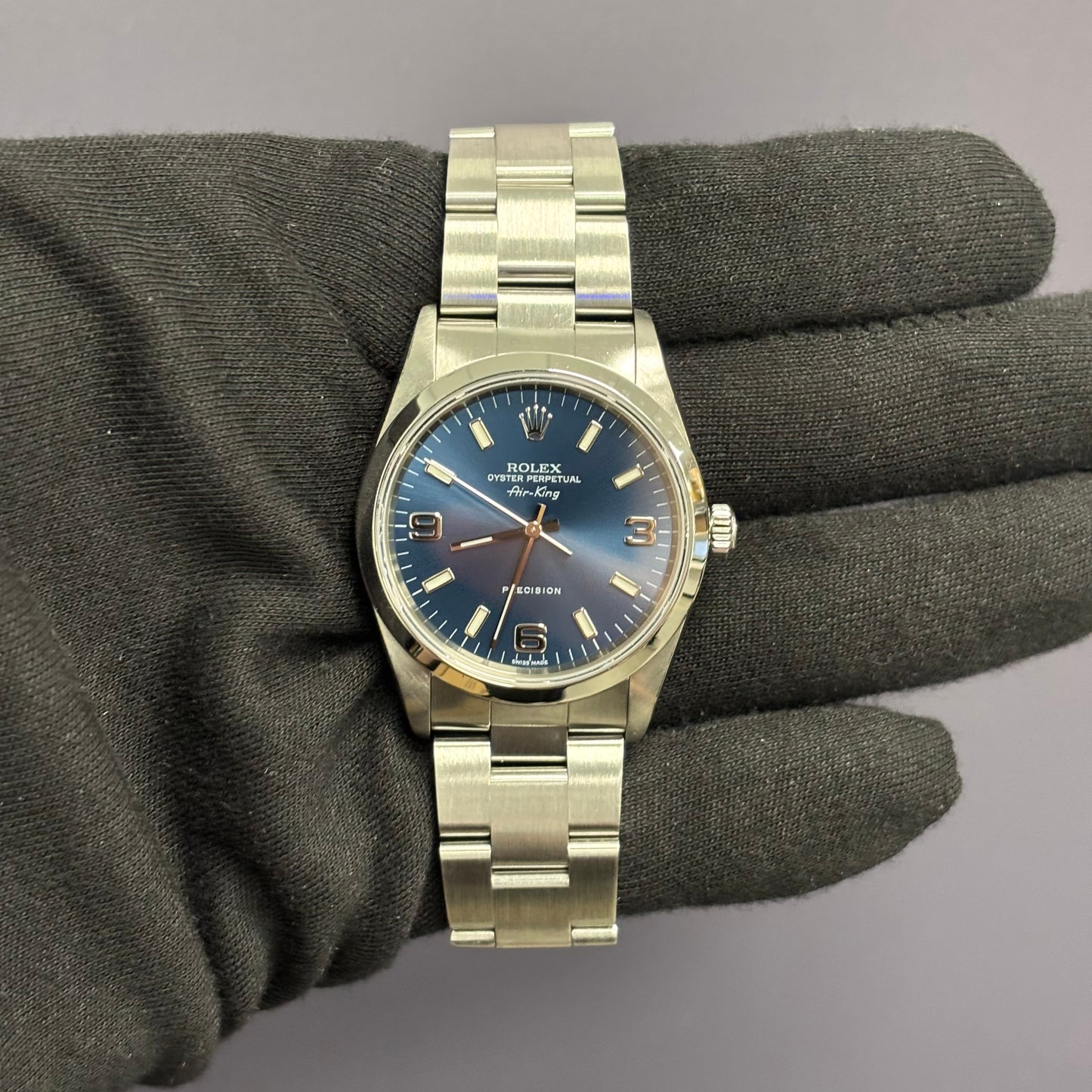 Rolex Air-King 34mm Blue Dial Watch Ref# 14000