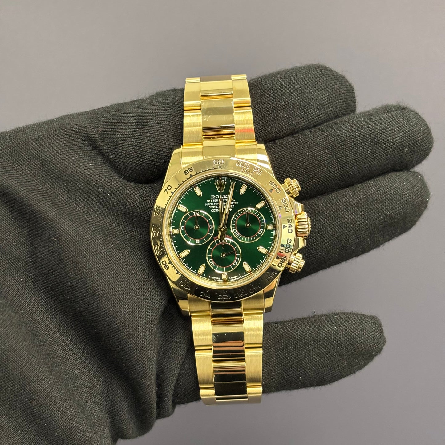 Rolex Daytona 40mm Green Dial Watch Ref# 116508