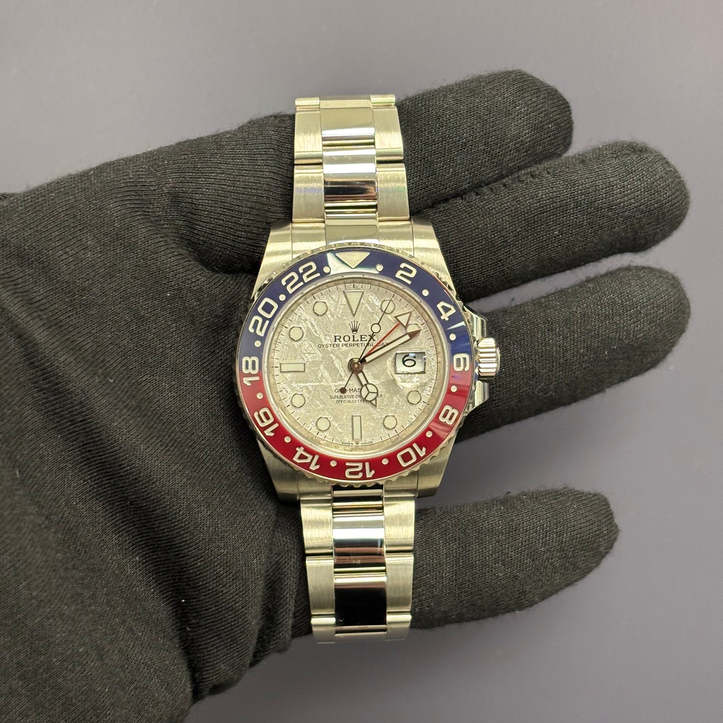 Rolex GMT-Master II 40mm Meteorite Dial Watch Ref# 126719BLRO