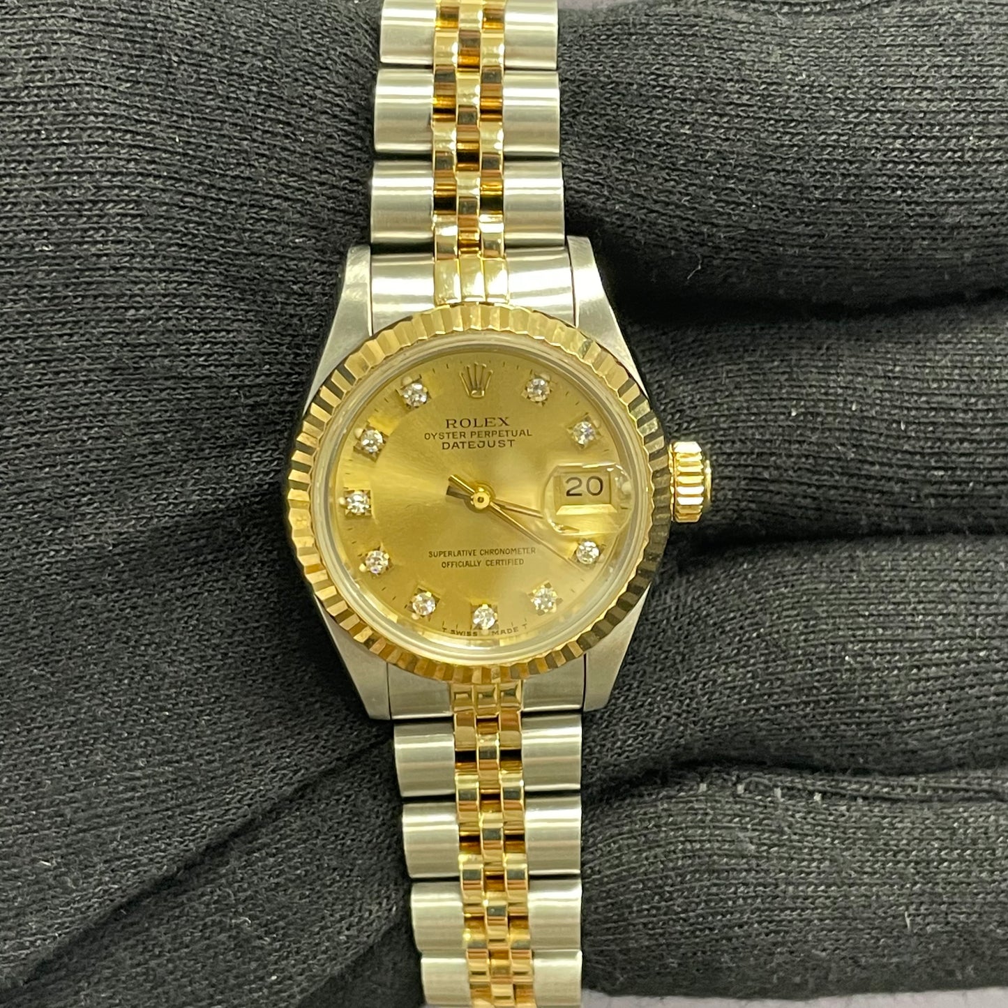 Rolex Datejust 26mm Champagne Dial Watch Ref# 69173