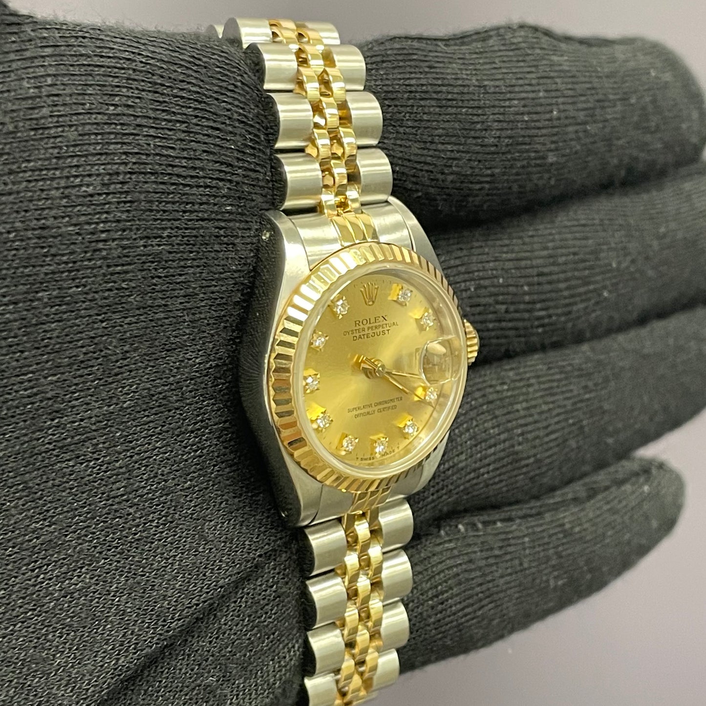 Rolex Datejust 26mm Champagne Dial Watch Ref# 69173