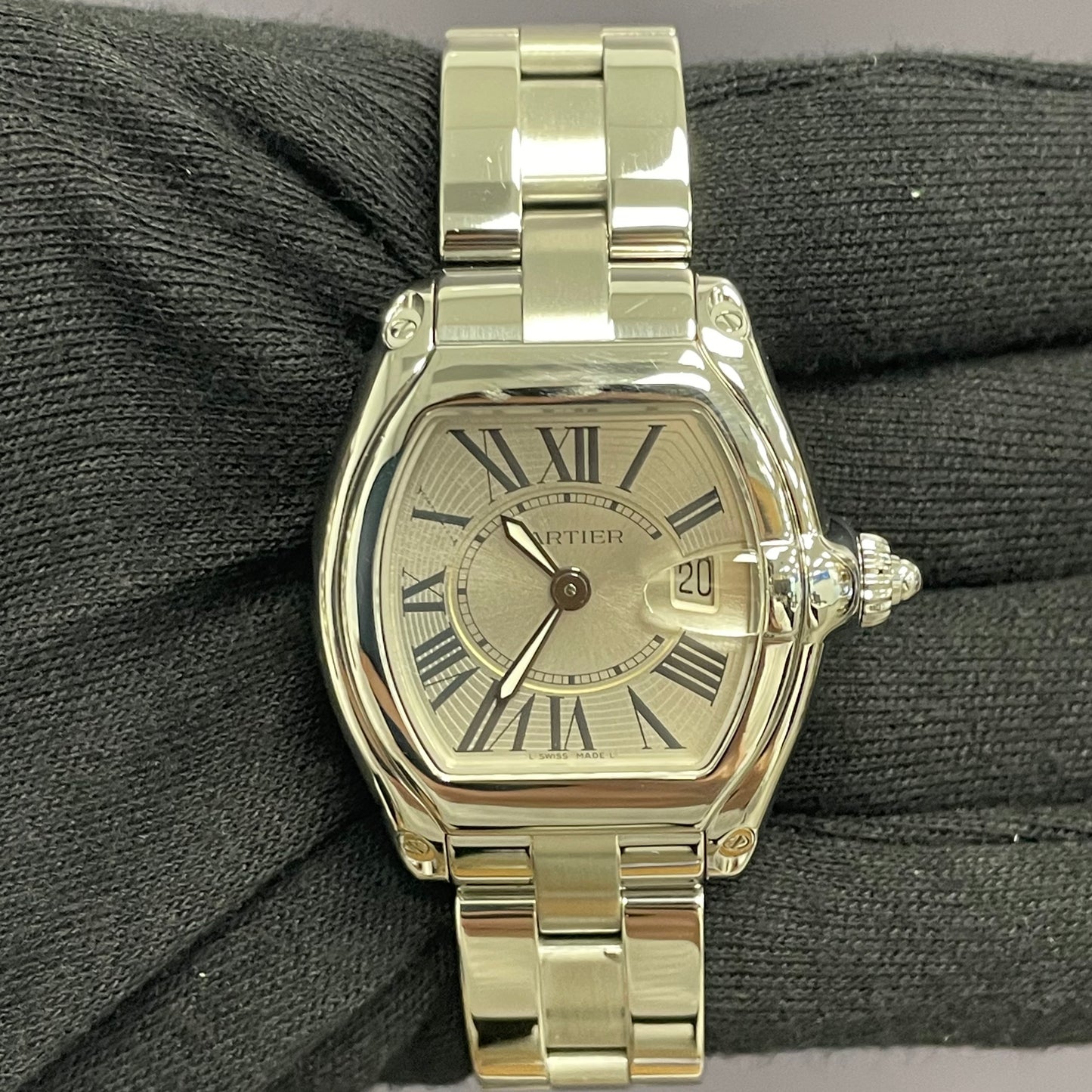 Cartier Roadster 31mm Silver Dial Watch Ref# W62016V3