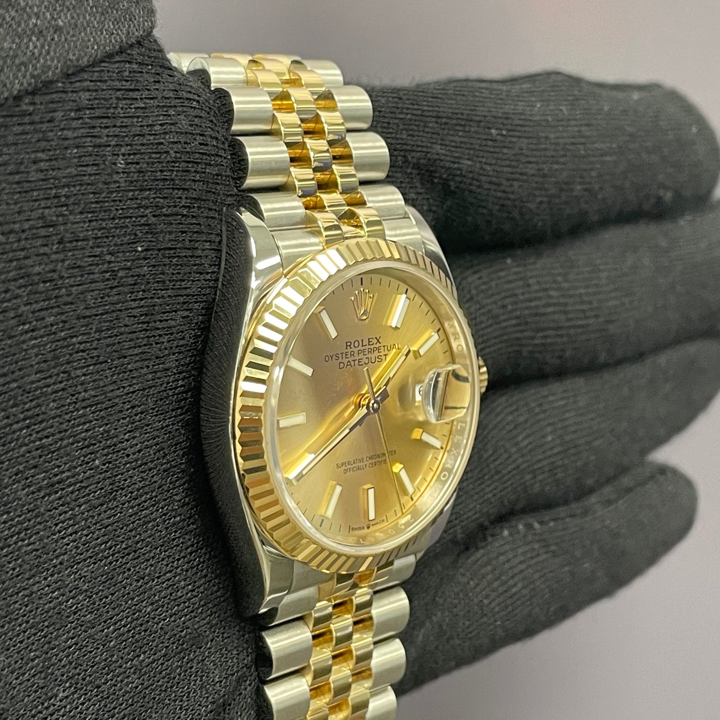 Rolex Datejust 36mm Champagne Dial Watch Ref# 126233