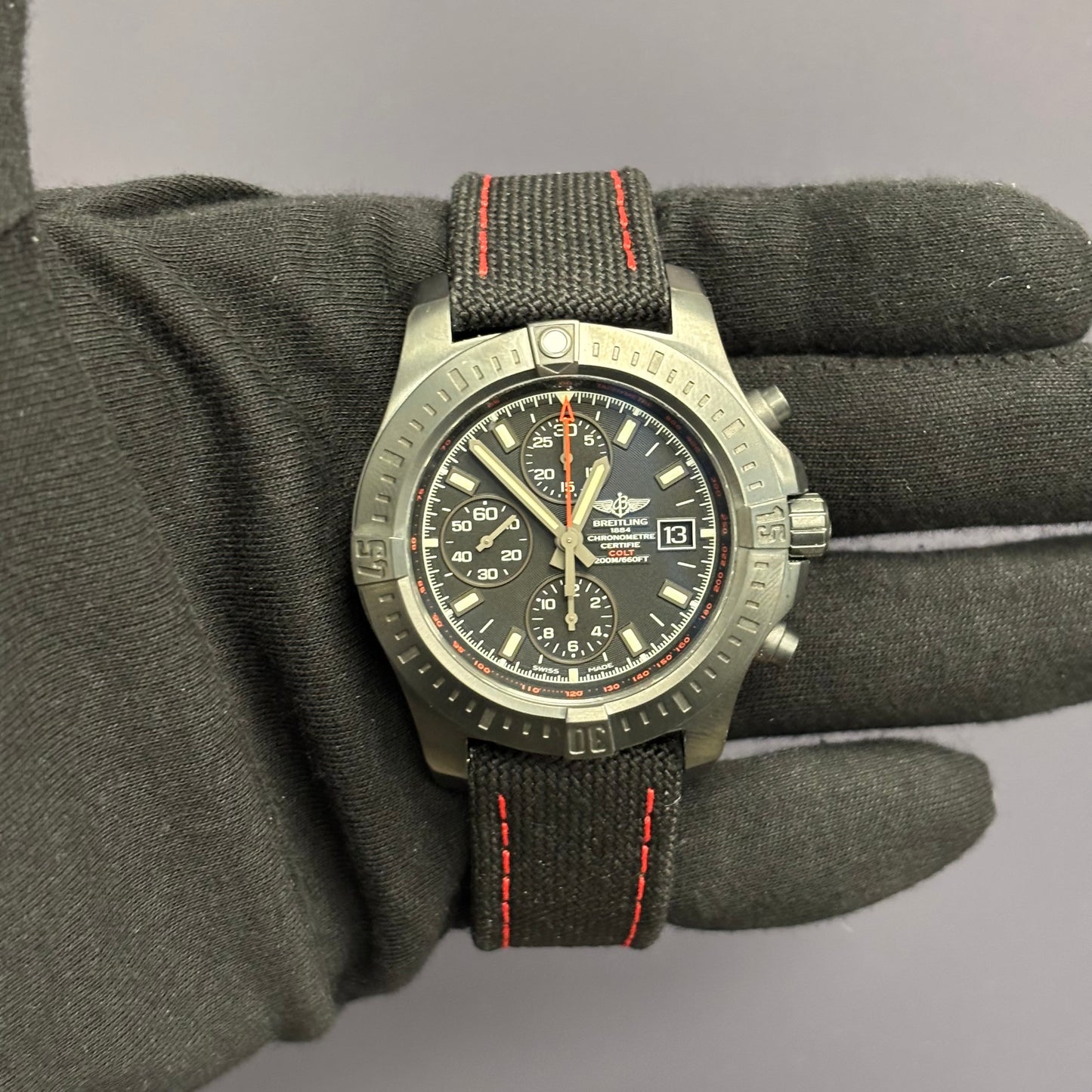 Breitling Colt 44mm Black Dial Watch Ref# M13388