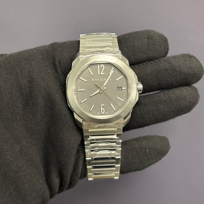 Bvlgari Octo 41mm Grey Dial Watch Ref# 103740 - Happy Jewelers Fine Jewelry Lifetime Warranty