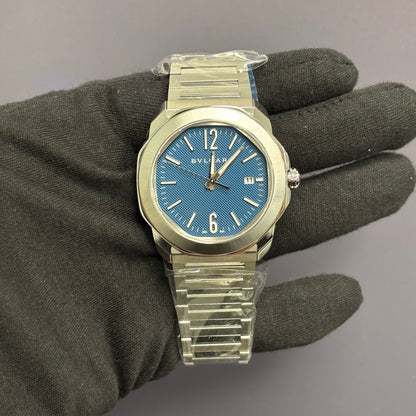 Bvlgari Octo 41mm Blue Dial Watch Ref# 103739 - Happy Jewelers Fine Jewelry Lifetime Warranty