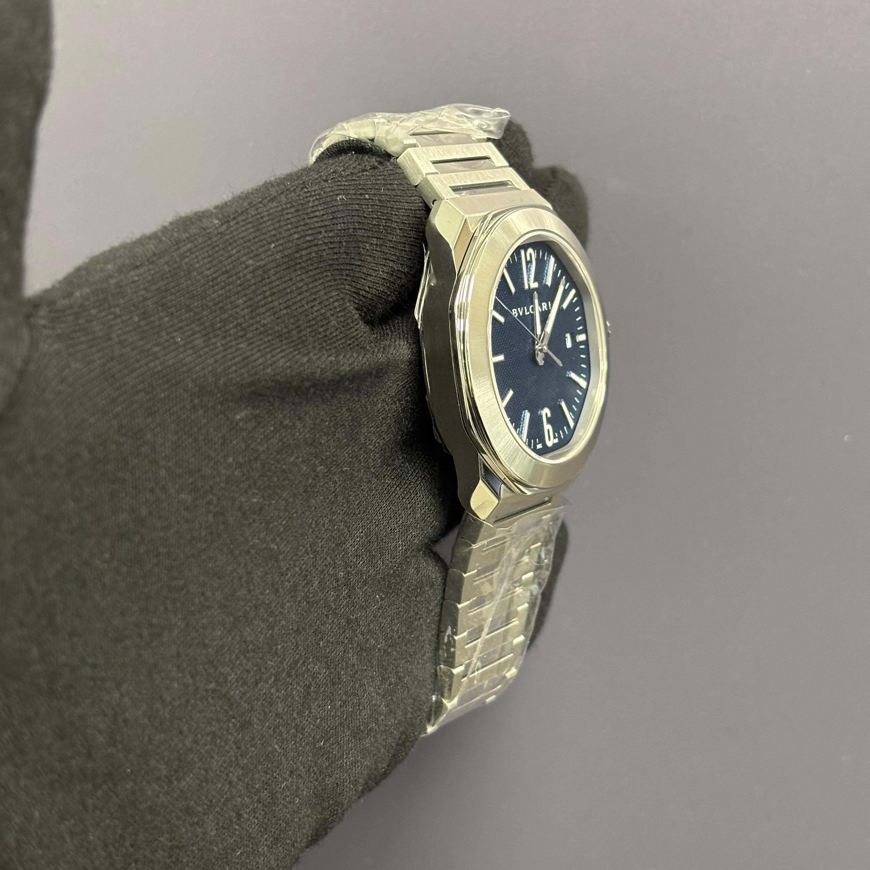 Bvlgari Octo 41mm Blue Dial Watch Ref# 103739 - Happy Jewelers Fine Jewelry Lifetime Warranty