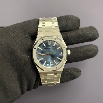 Audemars Piguet Royal Oak 41mm Blue Dial Watch Ref# 15510ST.OO.1320ST.01 - Happy Jewelers Fine Jewelry Lifetime Warranty
