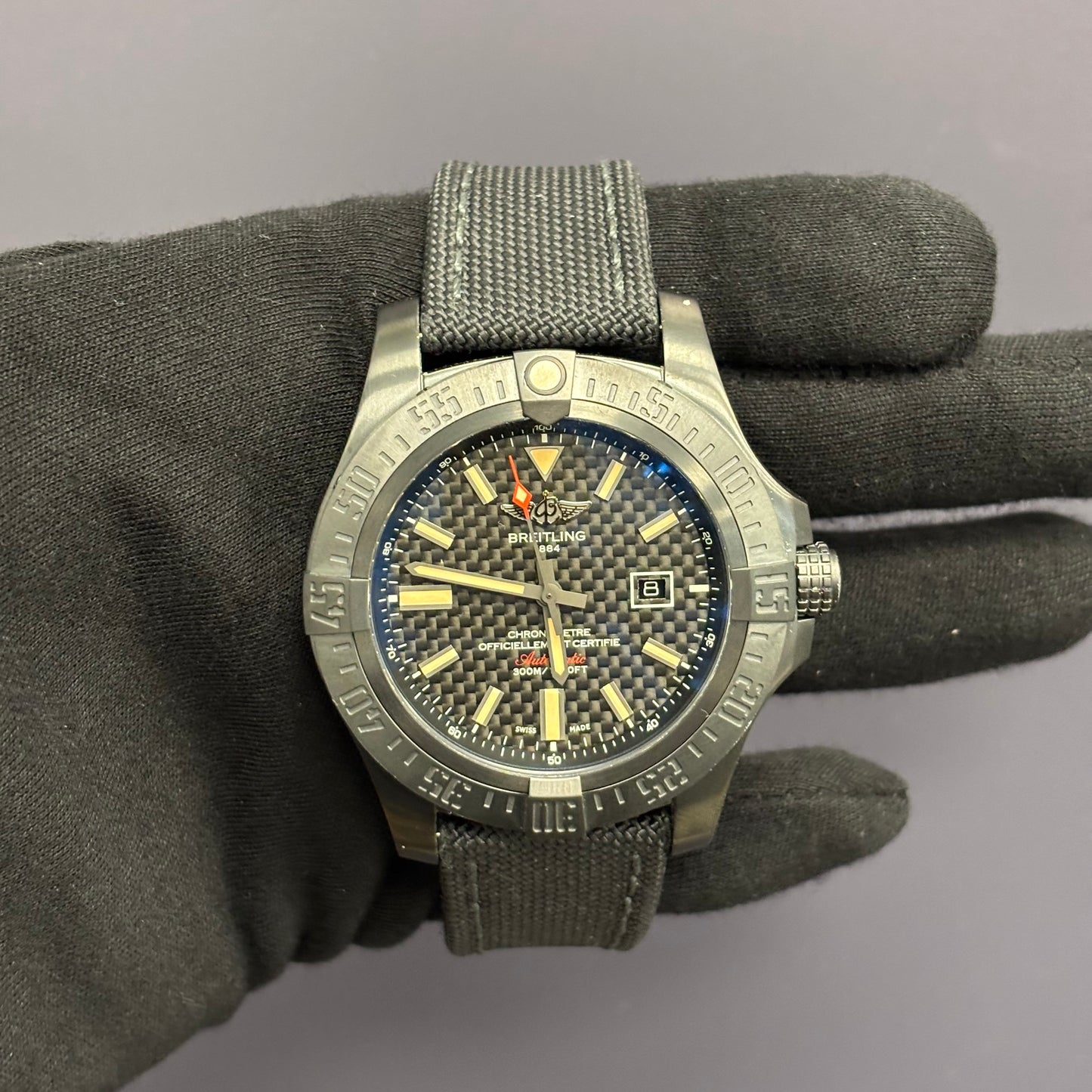 Breitling Avenger 48mm Carbon Dial Watch Ref# V17310