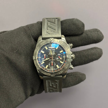 Breitling Blackbird 44mm Black Dial Watch Ref# M44359 - Happy Jewelers Fine Jewelry Lifetime Warranty