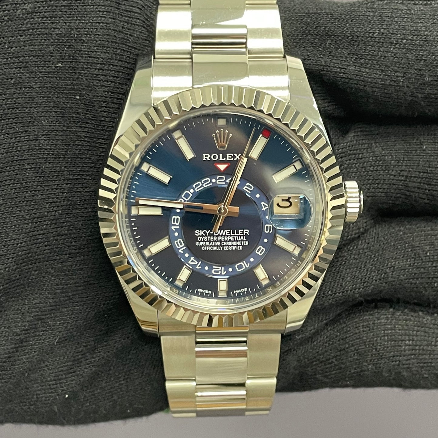 Rolex Sky-Dweller 42mm Blue Dial Watch Ref# 326934