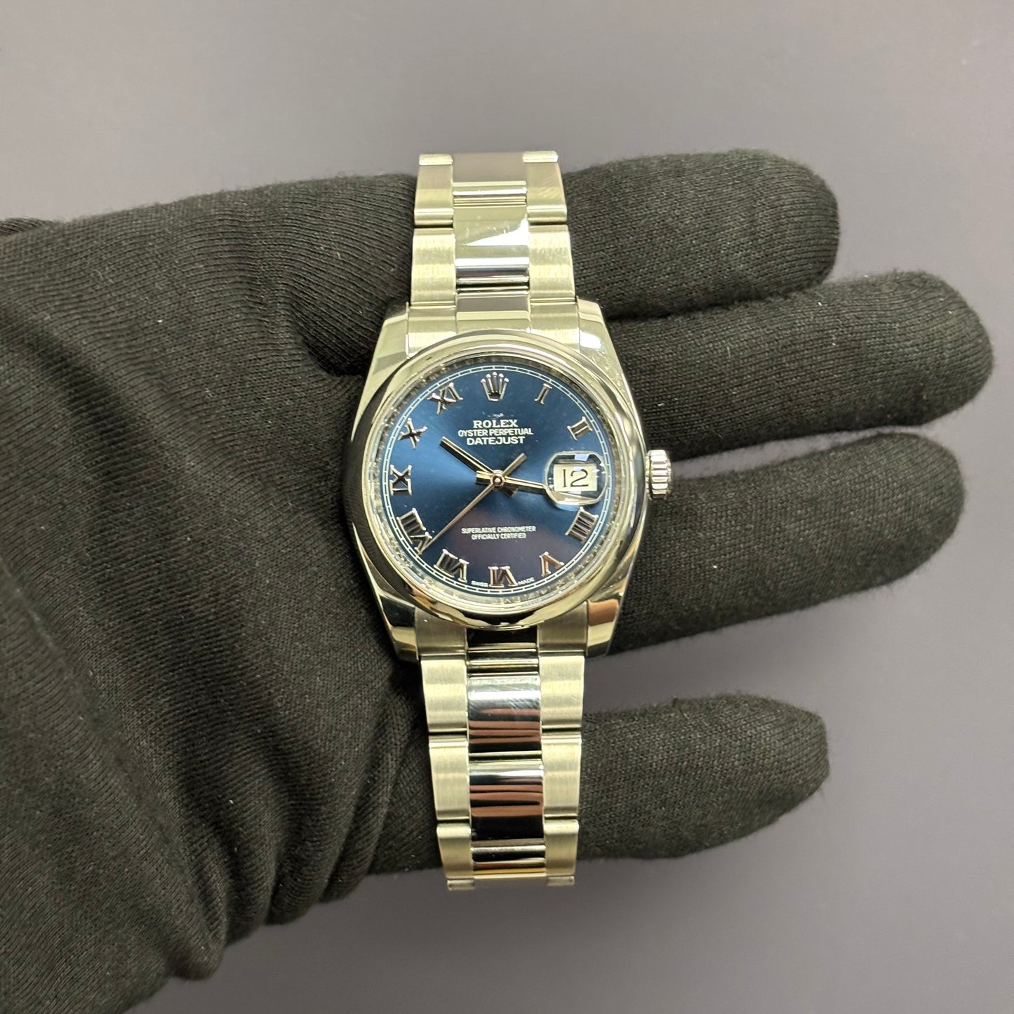 Rolex Datejust 36mm Blue Dial Watch Ref# 116200