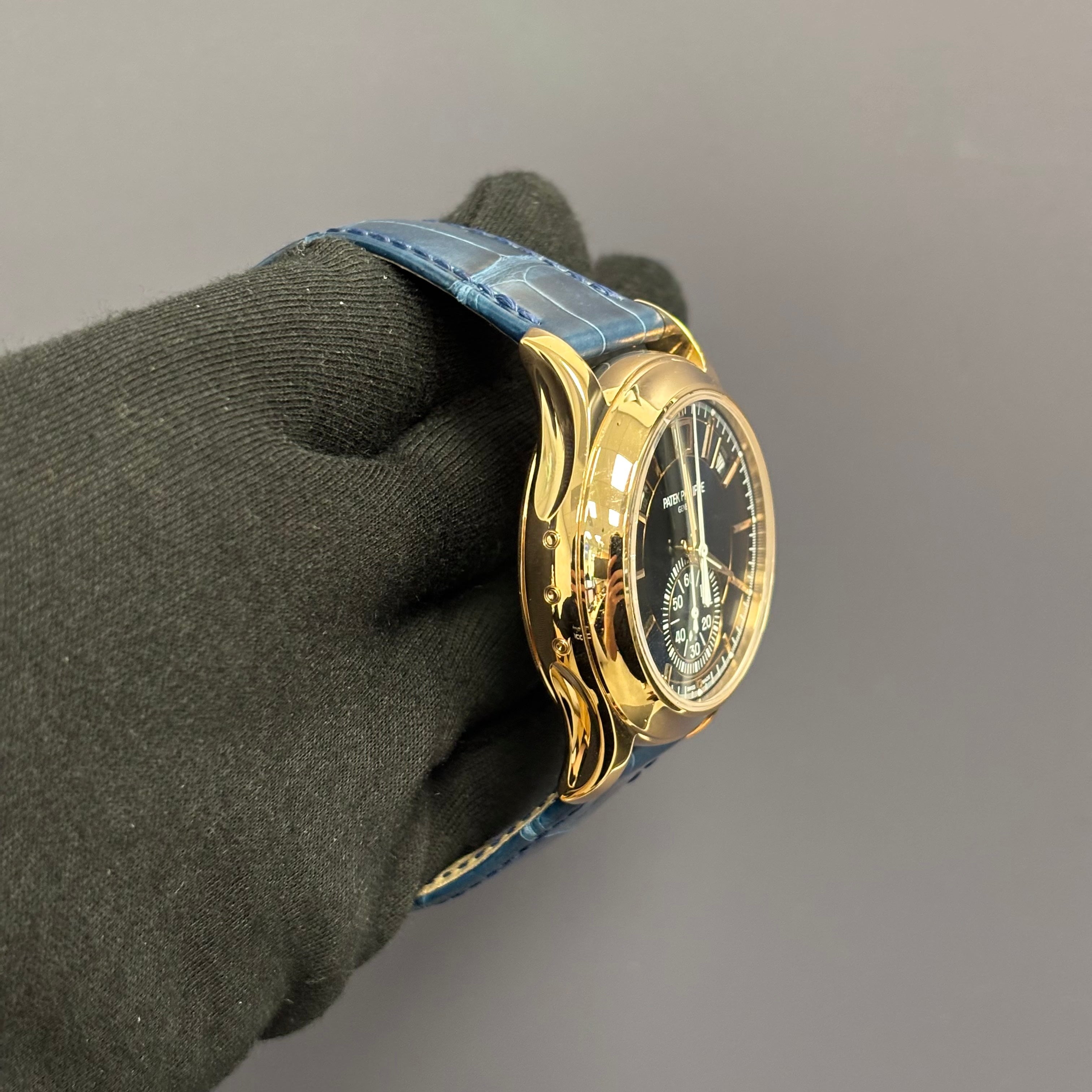 Patek Philippe Complications 42mm Blue Dial Watch Ref# 5905R-010 - Happy Jewelers Fine Jewelry Lifetime Warranty