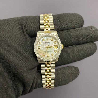 Rolex Datejust 31mm MOP Dial Watch Ref# 68273 - Happy Jewelers Fine Jewelry Lifetime Warranty