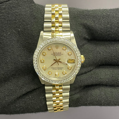 Rolex Datejust 31mm MOP Dial Watch Ref# 68273 - Happy Jewelers Fine Jewelry Lifetime Warranty
