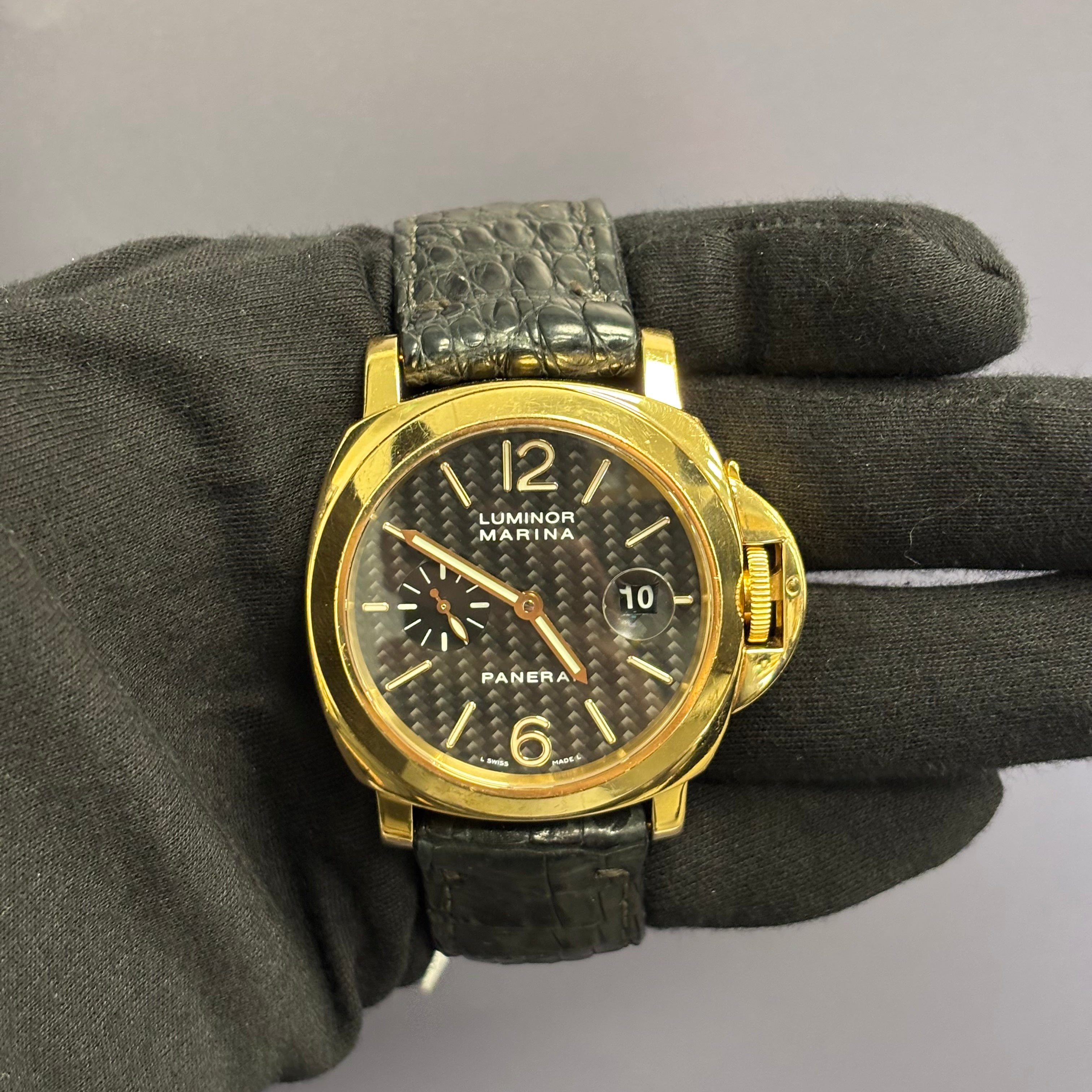 Panerai Luminor 44mm Black Dial Watch Ref# PAM00140 - Happy Jewelers Fine Jewelry Lifetime Warranty