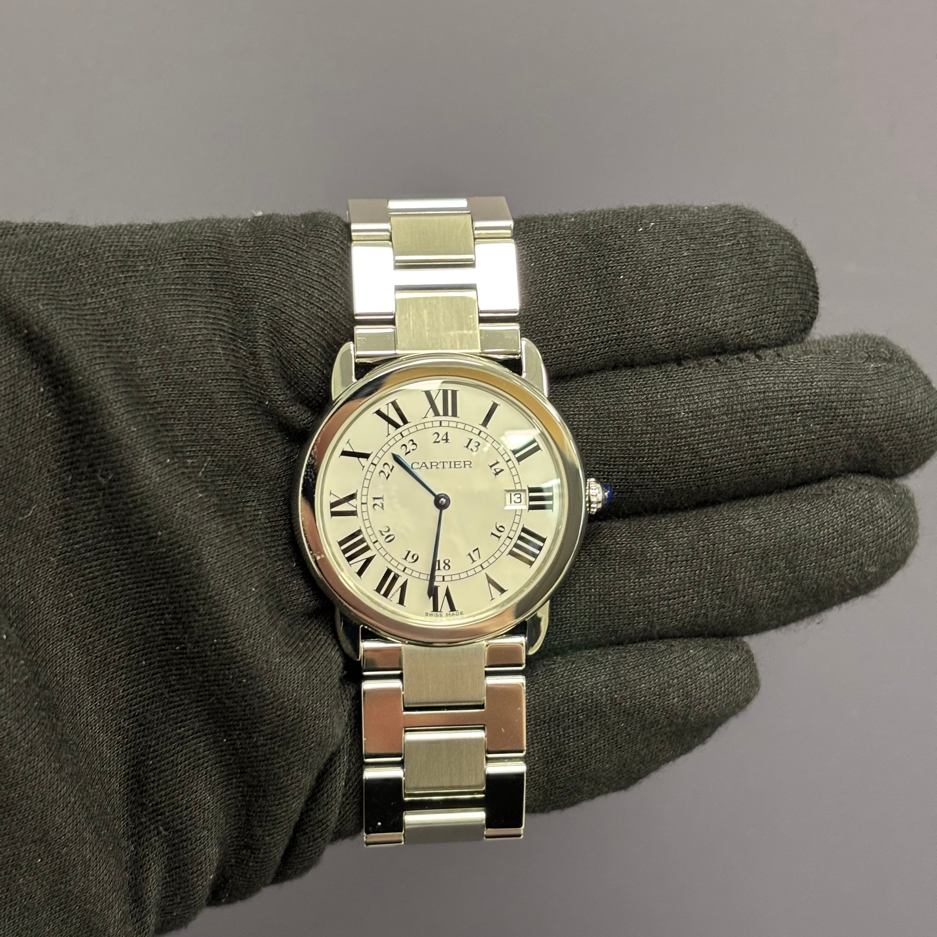 Cartier Ronde 36mm Silver Dial Watch Ref# W6701005 - Happy Jewelers Fine Jewelry Lifetime Warranty