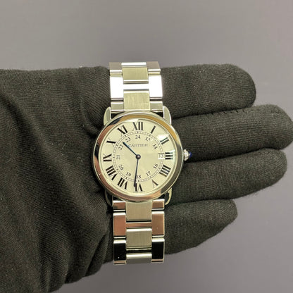 Cartier Ronde 36mm Silver Dial Watch Ref# W6701005 - Happy Jewelers Fine Jewelry Lifetime Warranty