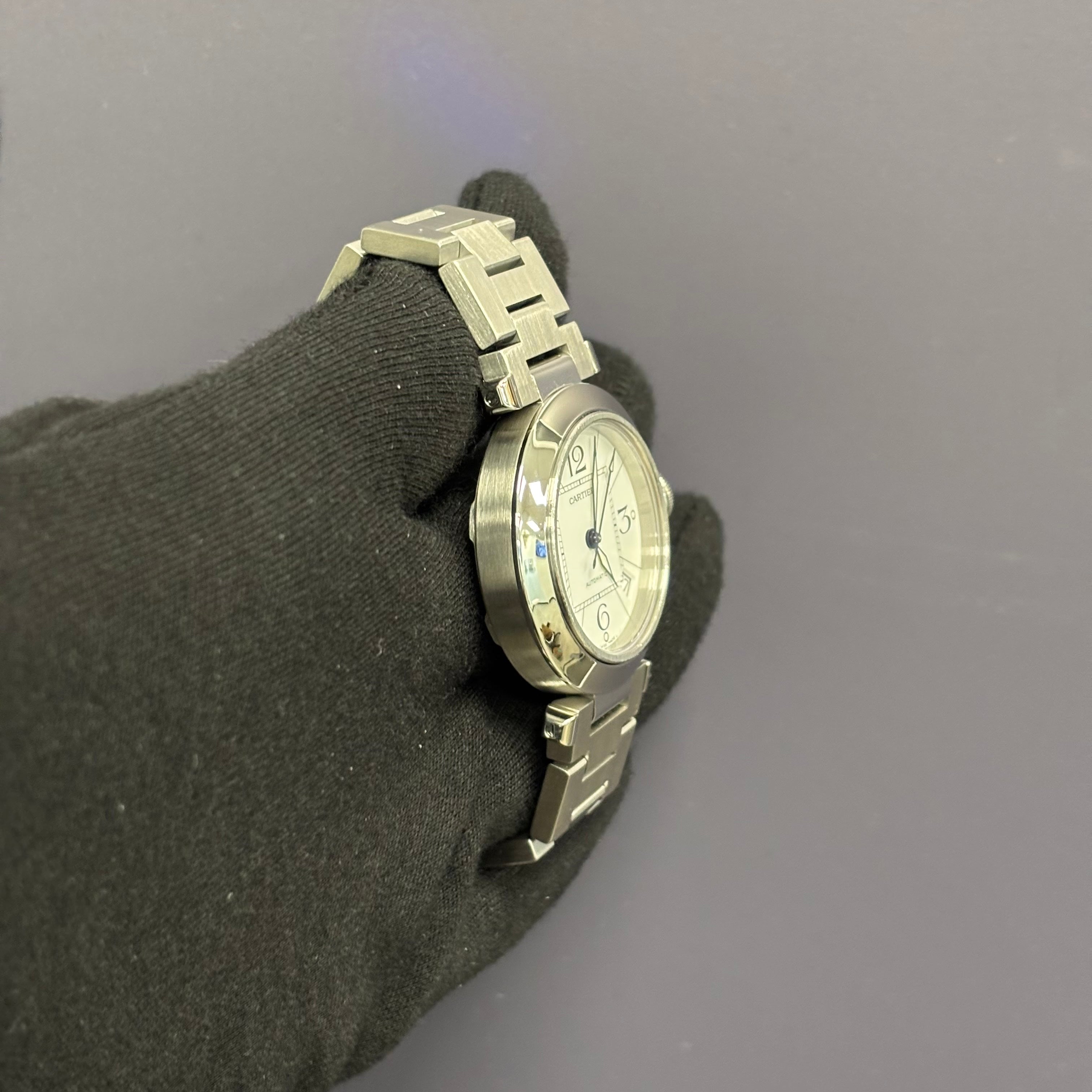 Cartier Pasha 35mm White Dial Watch Ref# W31074M7 - Happy Jewelers Fine Jewelry Lifetime Warranty