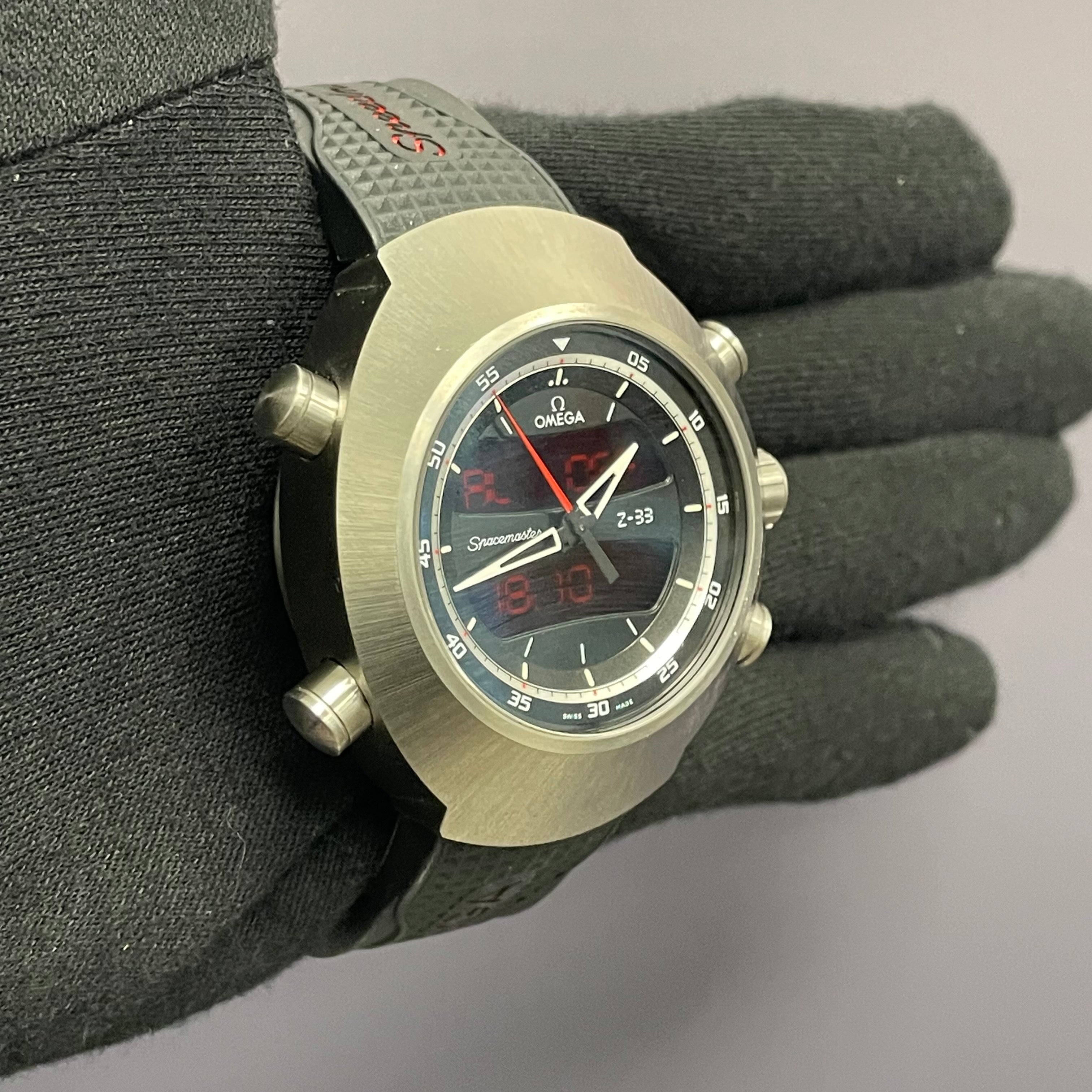 Omega Spacemaster 43mm Black Dial Watch Ref# 325.92.43.79.01.001 - Happy Jewelers Fine Jewelry Lifetime Warranty