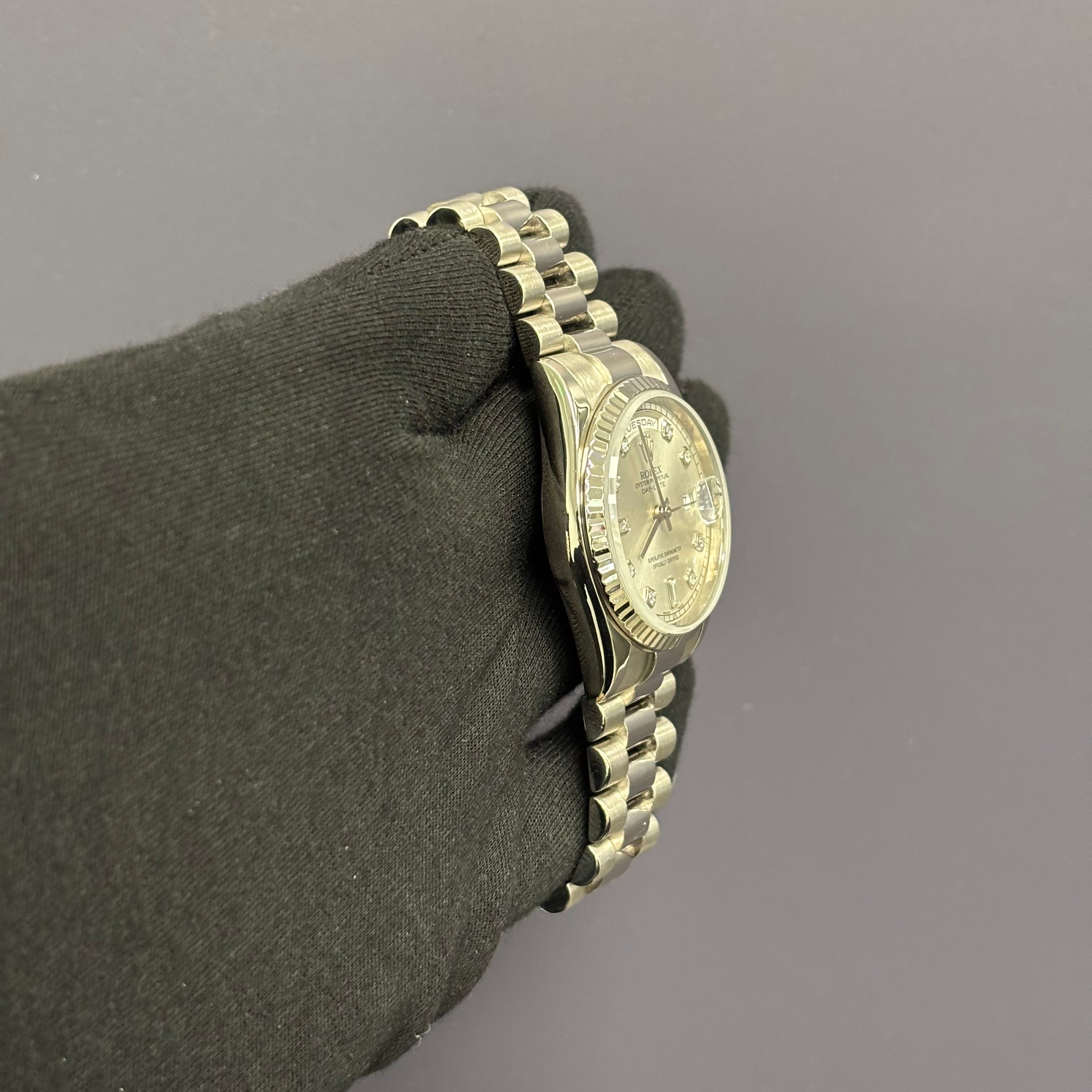 Rolex Day-Date 36mm Silver Dial Watch Ref# 118239 - Happy Jewelers Fine Jewelry Lifetime Warranty