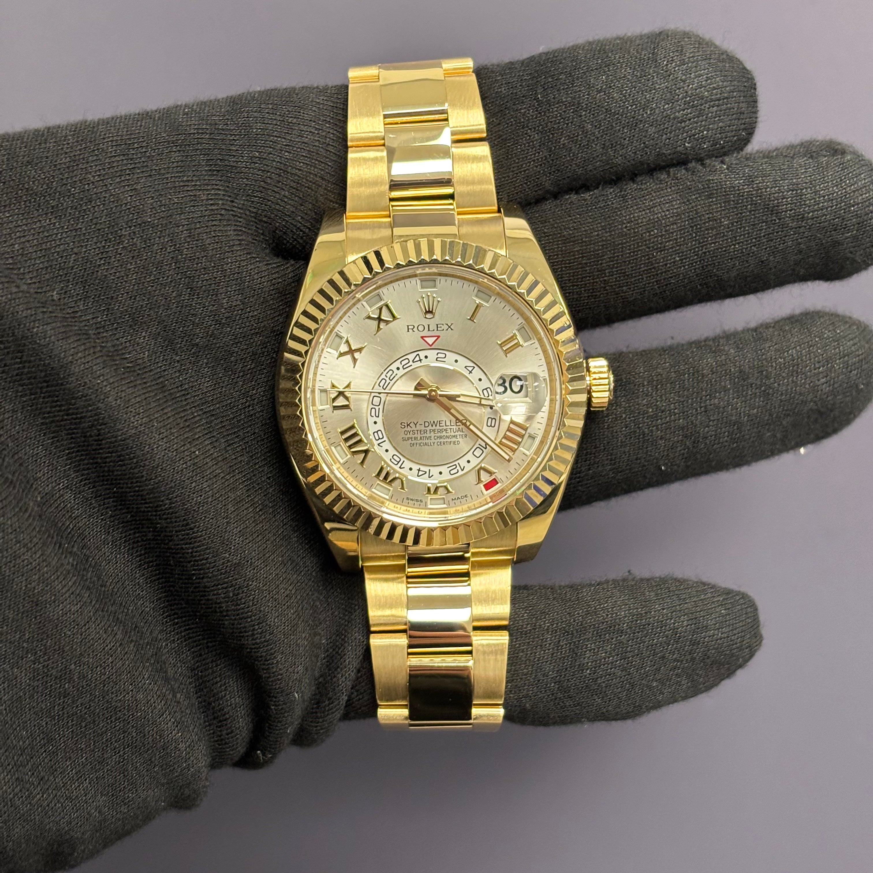 Rolex Sky-Dweller 42mm Silver Dial Watch Ref# 326938 - Happy Jewelers Fine Jewelry Lifetime Warranty