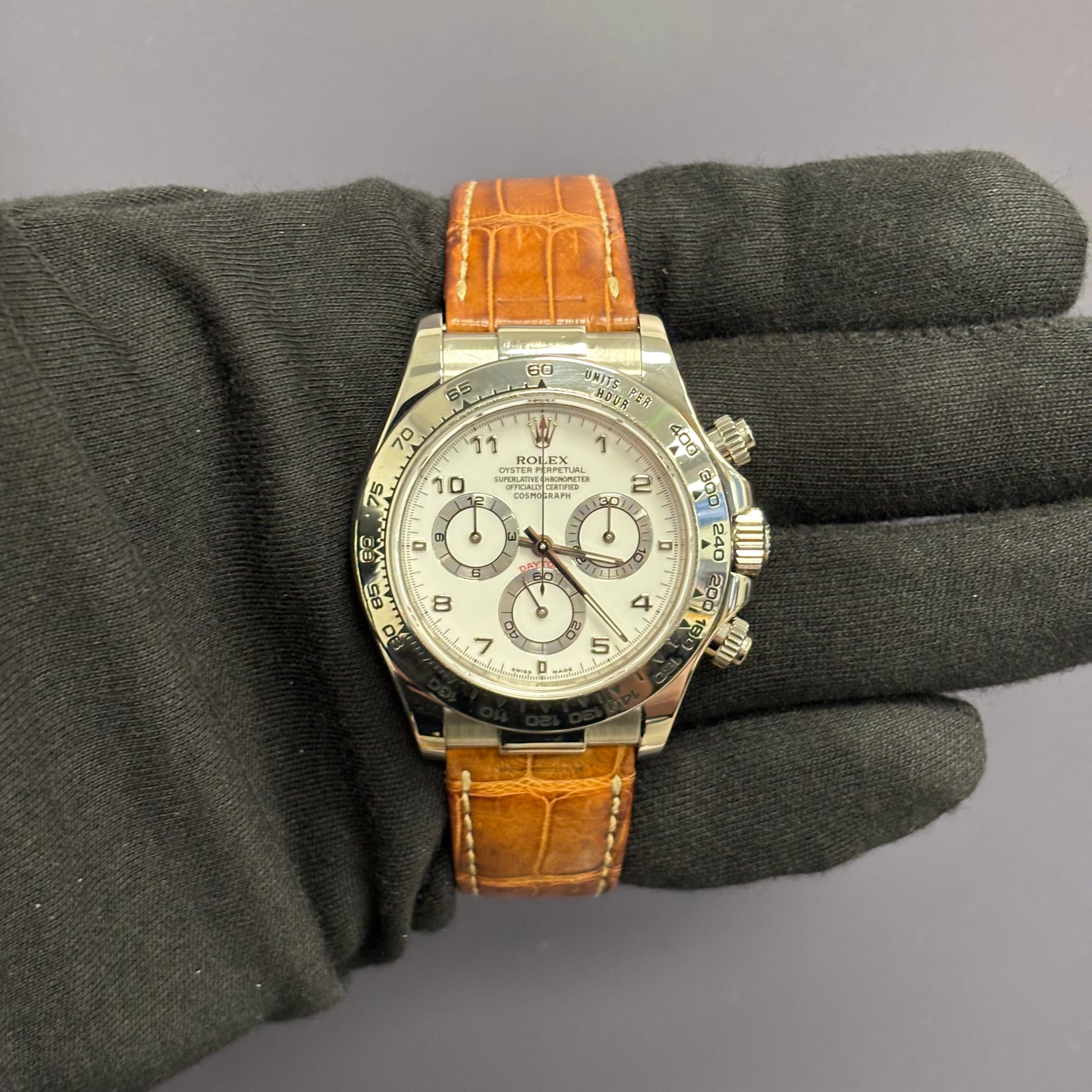 Rolex Daytona 40mm White Dial Watch Ref# 116519 - Happy Jewelers Fine Jewelry Lifetime Warranty