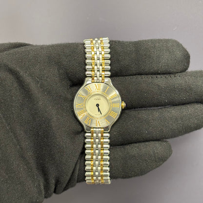 Cartier Must 31mm Ivory Dial Watch Ref# 83090171 - Happy Jewelers Fine Jewelry Lifetime Warranty