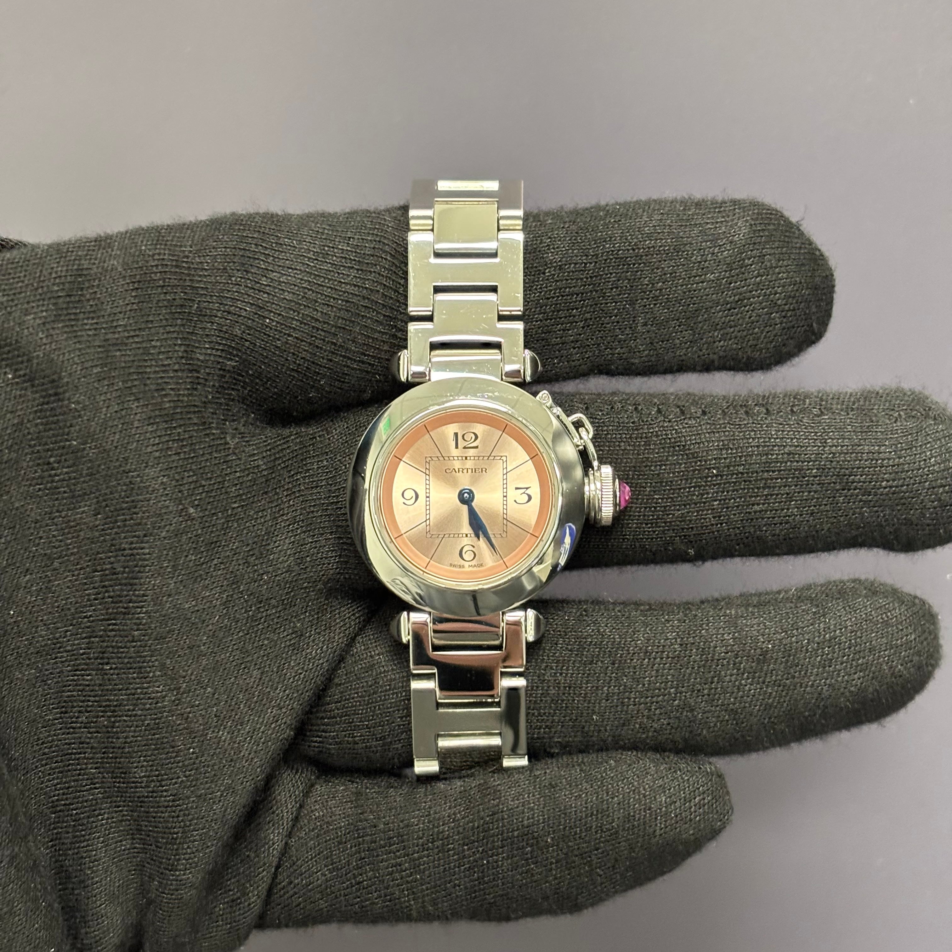 Cartier Pasha 27mm Pink Dial Watch Ref# W3140008 - Happy Jewelers Fine Jewelry Lifetime Warranty