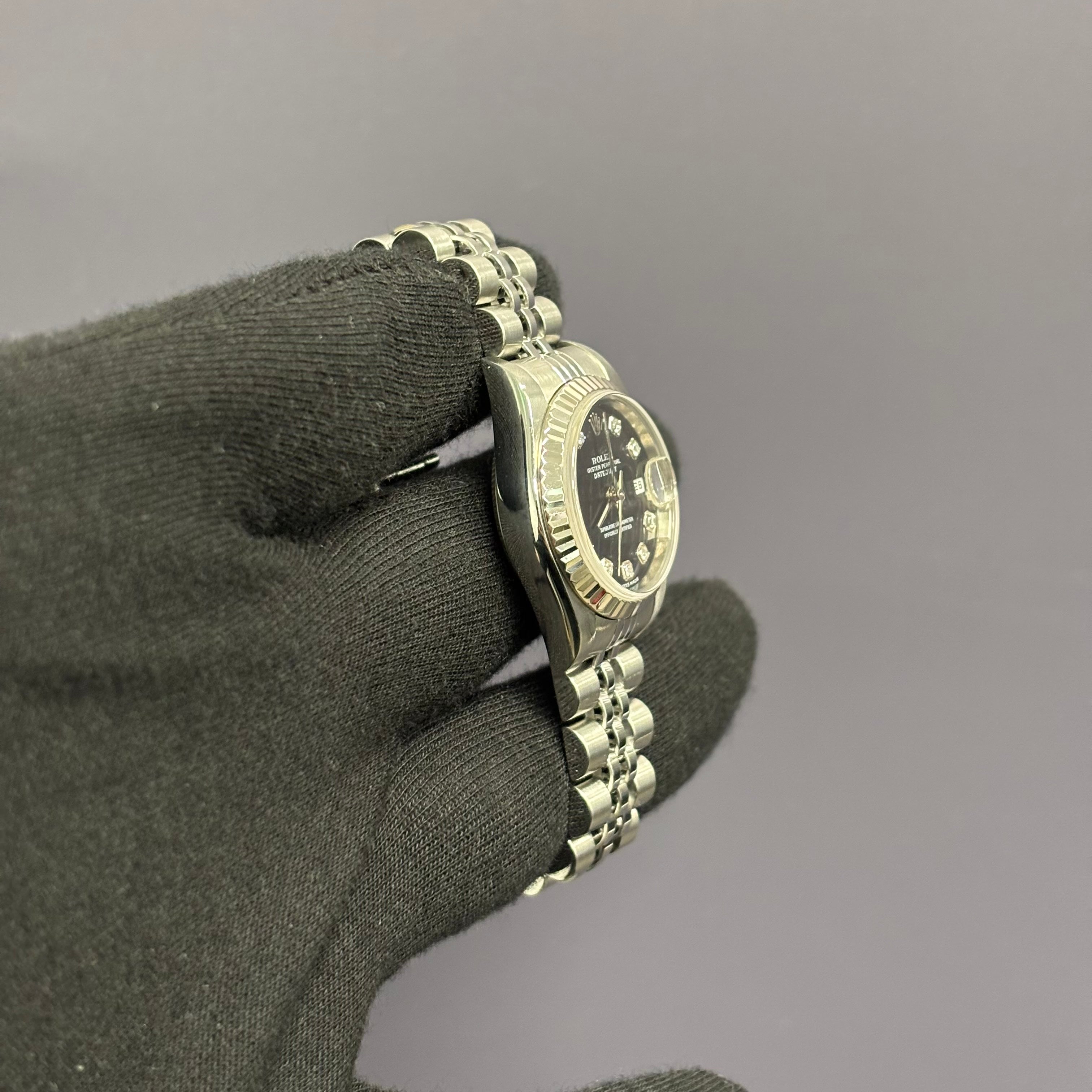 Rolex Datejust 26mm Black  Dial Watch Ref# 79174 - Happy Jewelers Fine Jewelry Lifetime Warranty