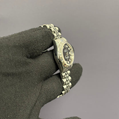 Rolex Datejust 26mm Black  Dial Watch Ref# 79174 - Happy Jewelers Fine Jewelry Lifetime Warranty