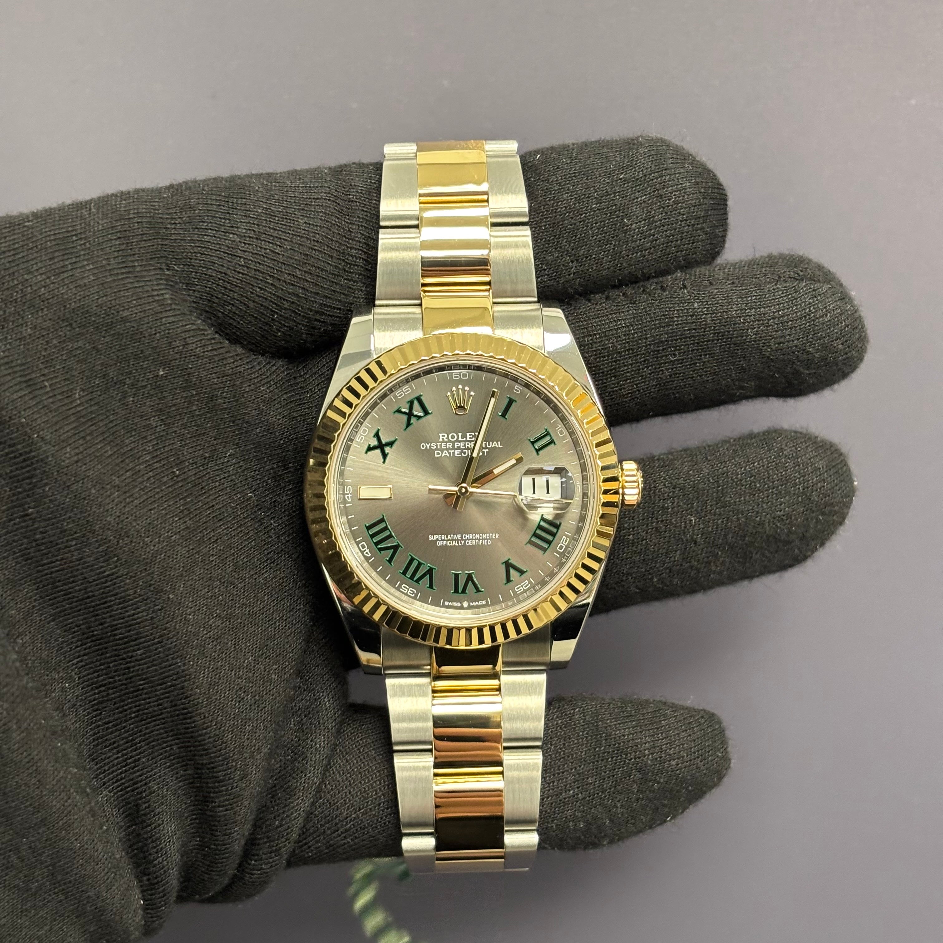 Rolex Datejust 41mm Grey Wimbledon Dial Watch Ref# 126333 - Happy Jewelers Fine Jewelry Lifetime Warranty