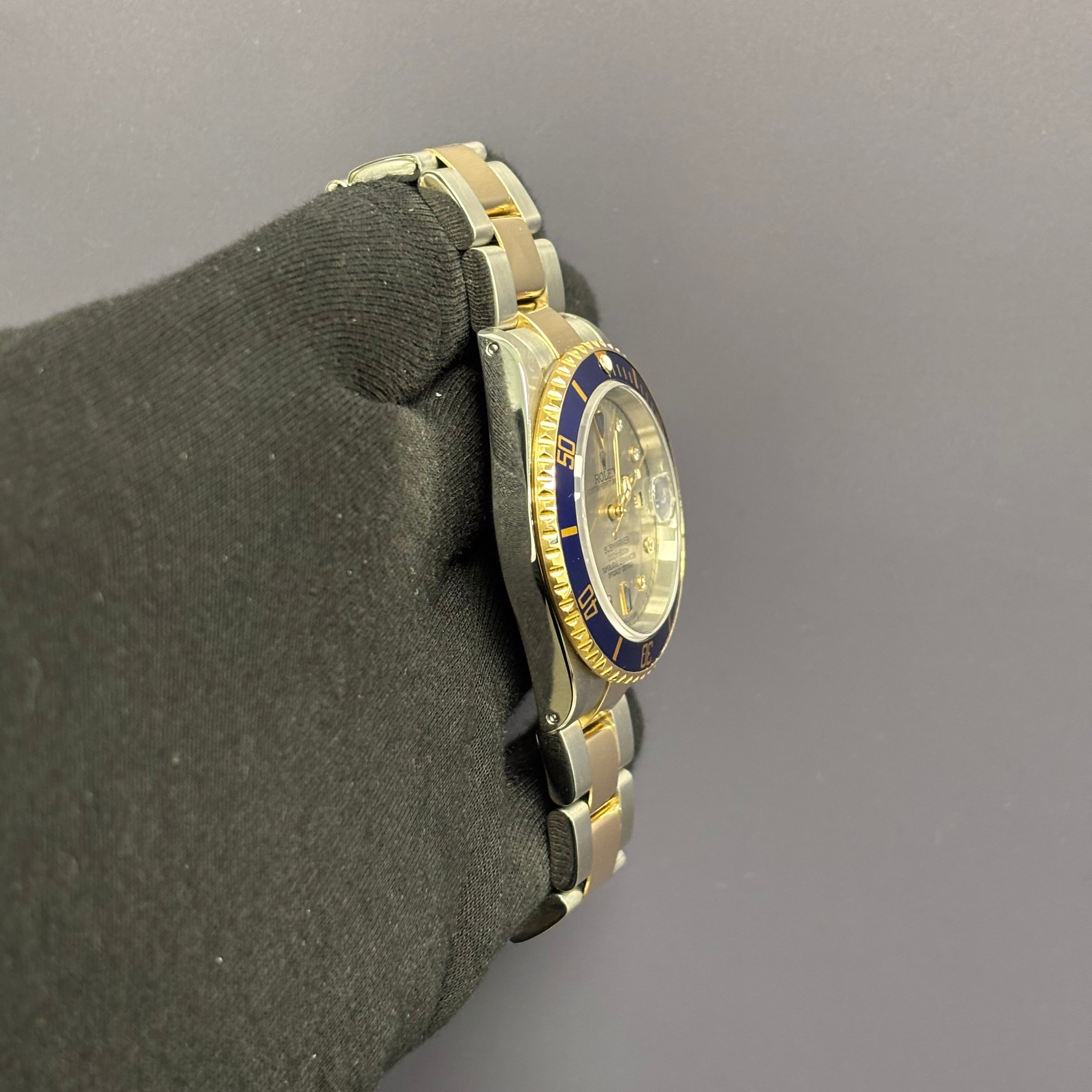 Rolex Submariner 40mm Silver Dial Watch Ref# 16613 - Happy Jewelers Fine Jewelry Lifetime Warranty