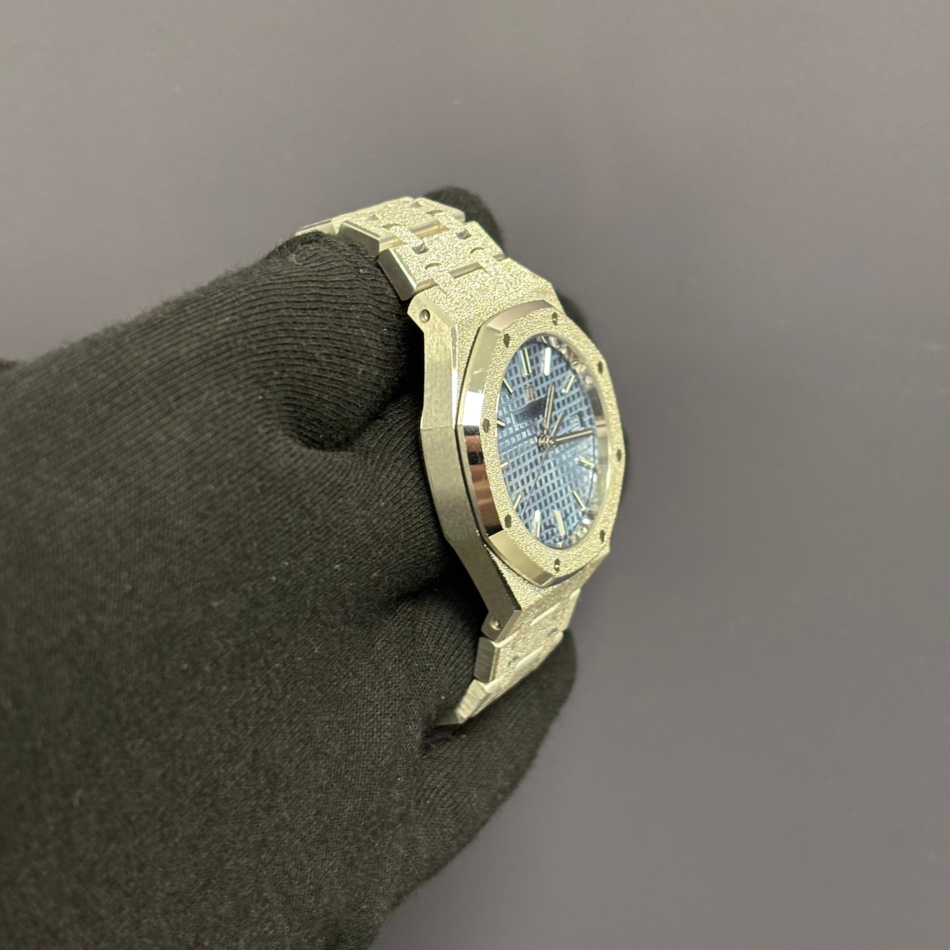 Audemars Piguet Royal Oak 34mm Blue Dial Watch Ref# 77353BC.GG.1263BC.01 - Happy Jewelers Fine Jewelry Lifetime Warranty