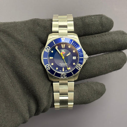 Tag Heuer Aquaracer 39mm Blue Dial Watch Ref# WAB1112 - Happy Jewelers Fine Jewelry Lifetime Warranty
