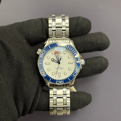 Omega Seamaster 42mm White Dial Watch Ref# 210.30.42.20.04.002 - Happy Jewelers Fine Jewelry Lifetime Warranty