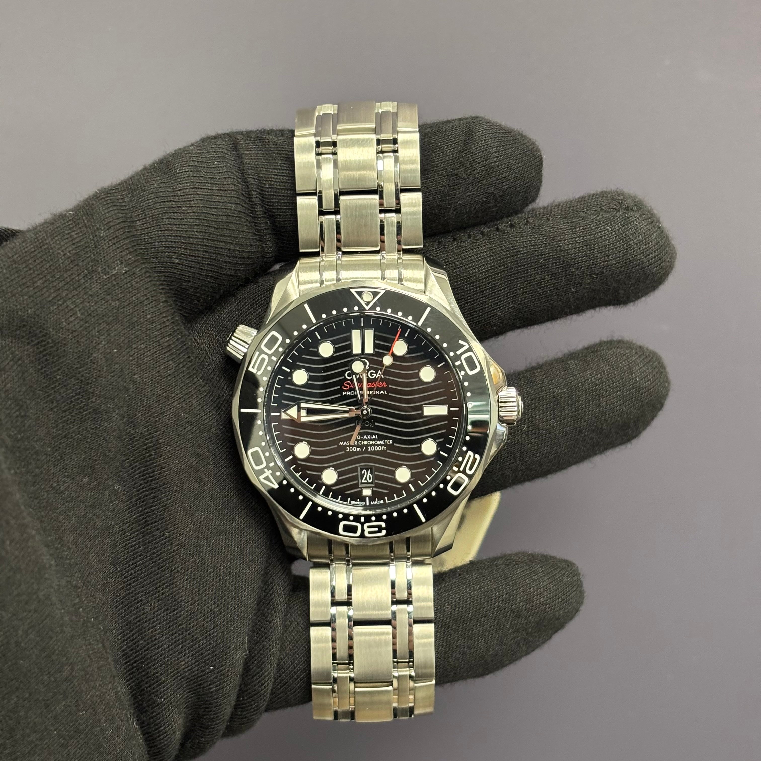 Omega Seamaster 42mm Black Dial Watch Ref# 210.30.42.20.01.001 - Happy Jewelers Fine Jewelry Lifetime Warranty