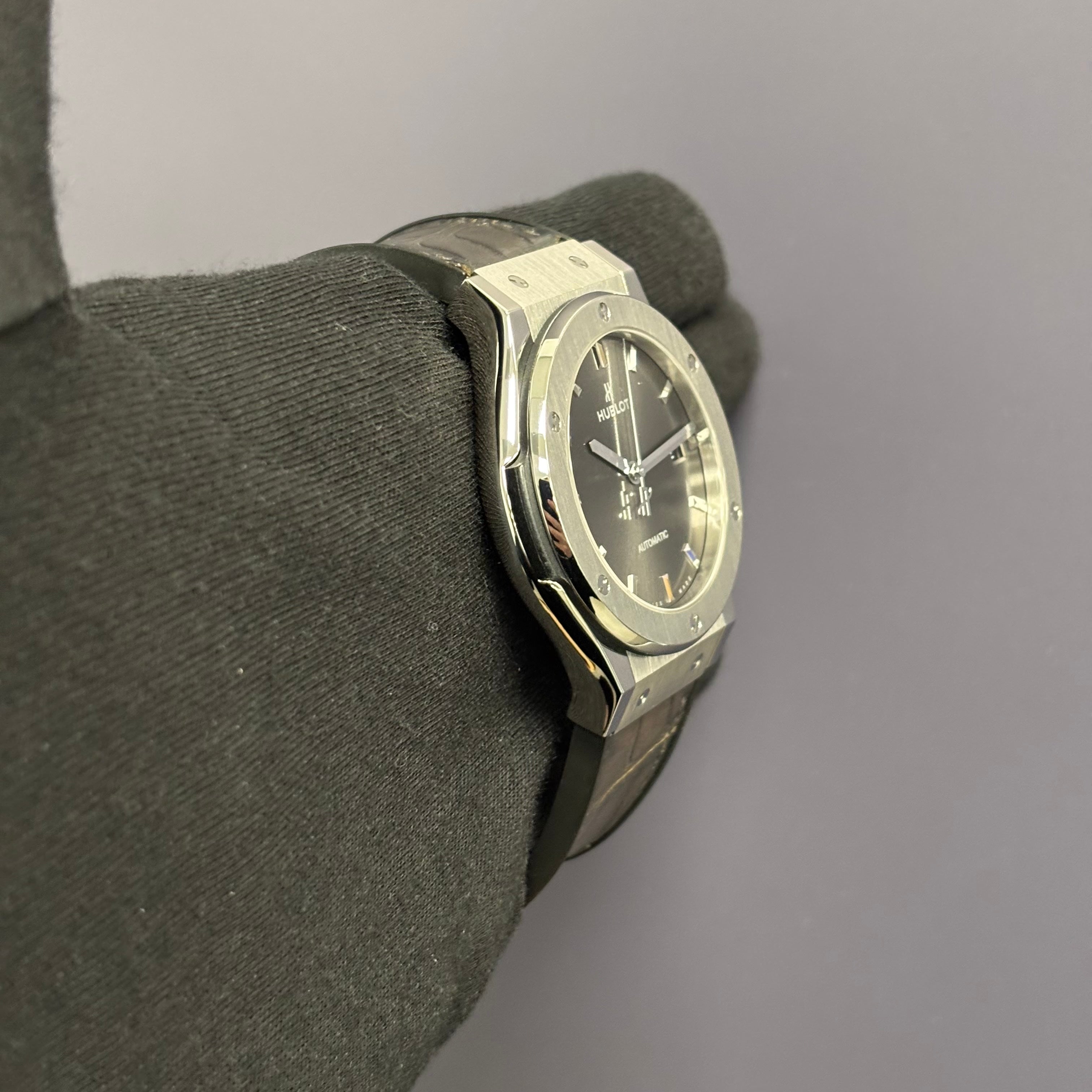 Hublot Classic Fusion 42mm Grey Dial Watch Ref# 542.NX.7071.LR - Happy Jewelers Fine Jewelry Lifetime Warranty