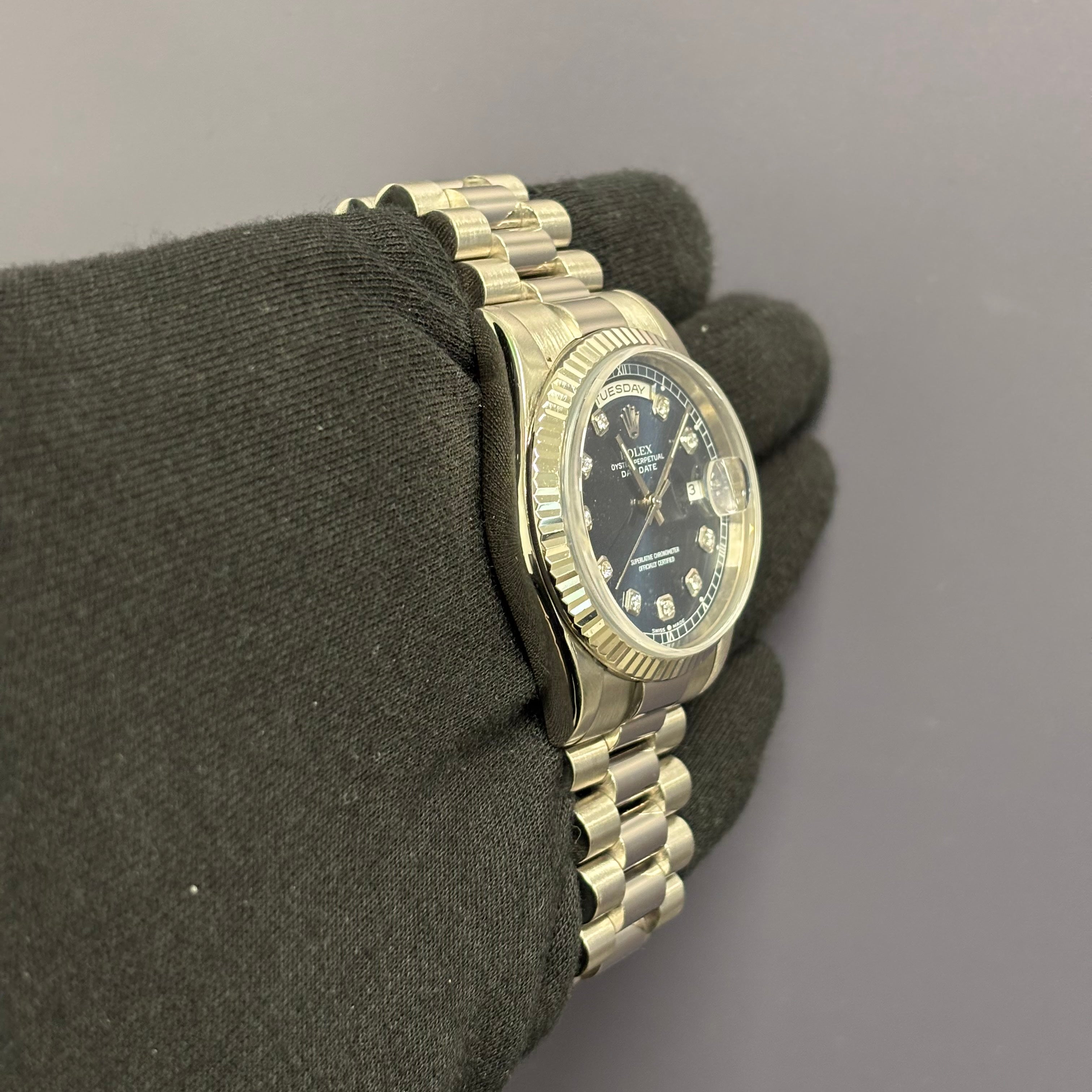 Rolex Day-Date 36mm Blue Dial Watch Ref# 118239 - Happy Jewelers Fine Jewelry Lifetime Warranty