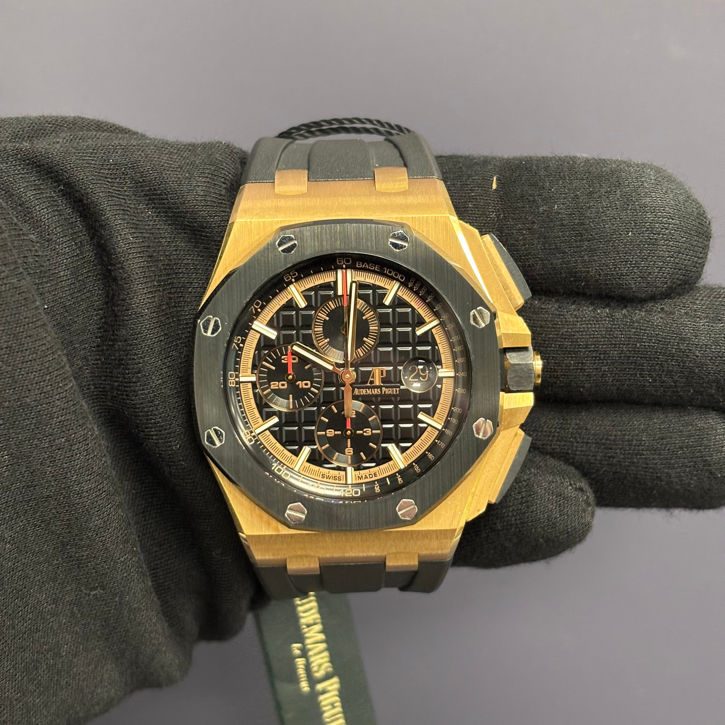 Audemars Piguet Royal Oak 44mm Black Dial Watch Ref# 26401RO.OO.A002CA.02 - Happy Jewelers Fine Jewelry Lifetime Warranty