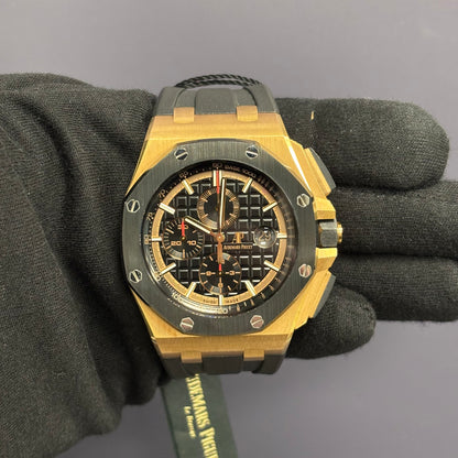 Audemars Piguet Royal Oak 44mm Black Dial Watch Ref# 26401RO.OO.A002CA.02 - Happy Jewelers Fine Jewelry Lifetime Warranty