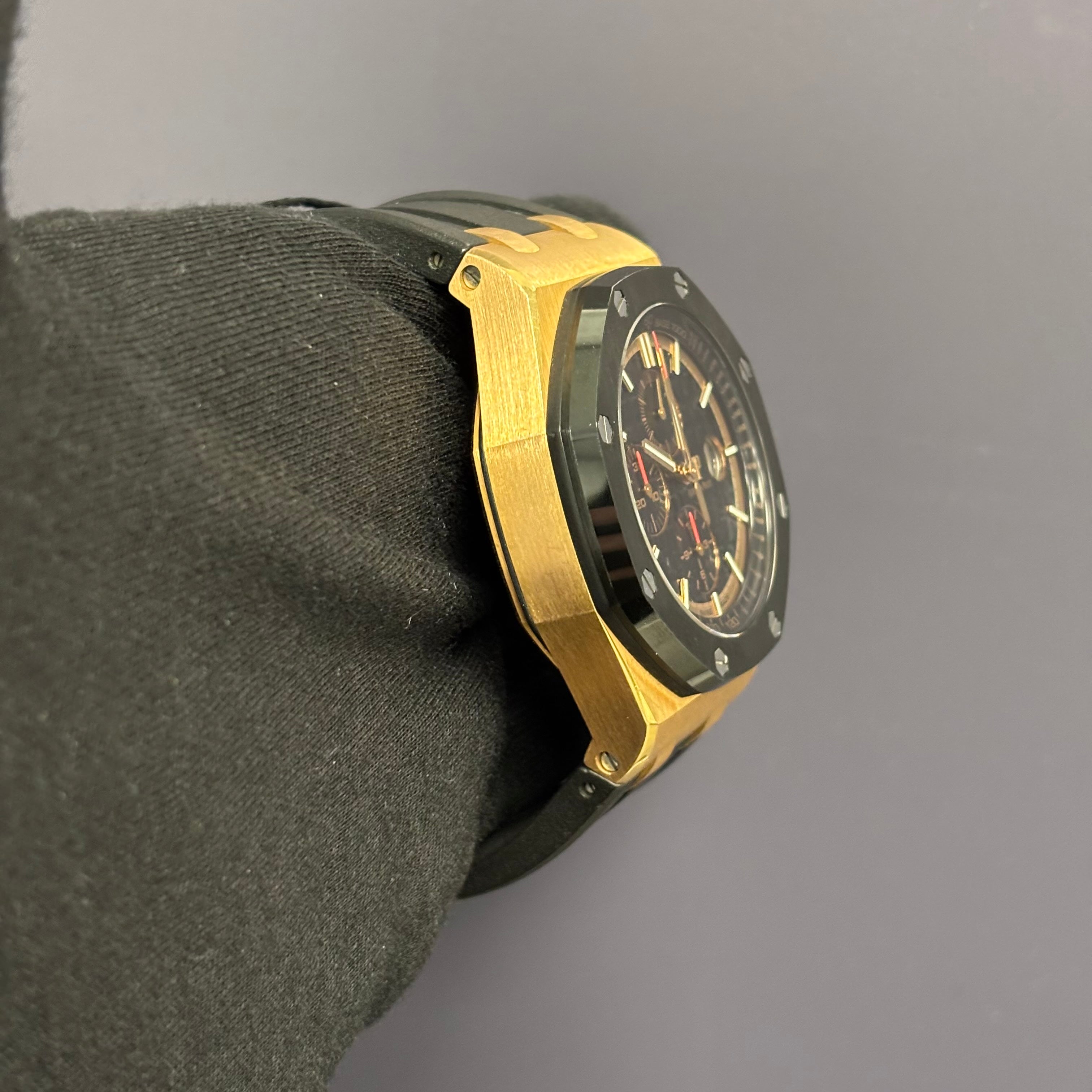 Audemars Piguet Royal Oak 44mm Black Dial Watch Ref# 26401RO.OO.A002CA.02 - Happy Jewelers Fine Jewelry Lifetime Warranty