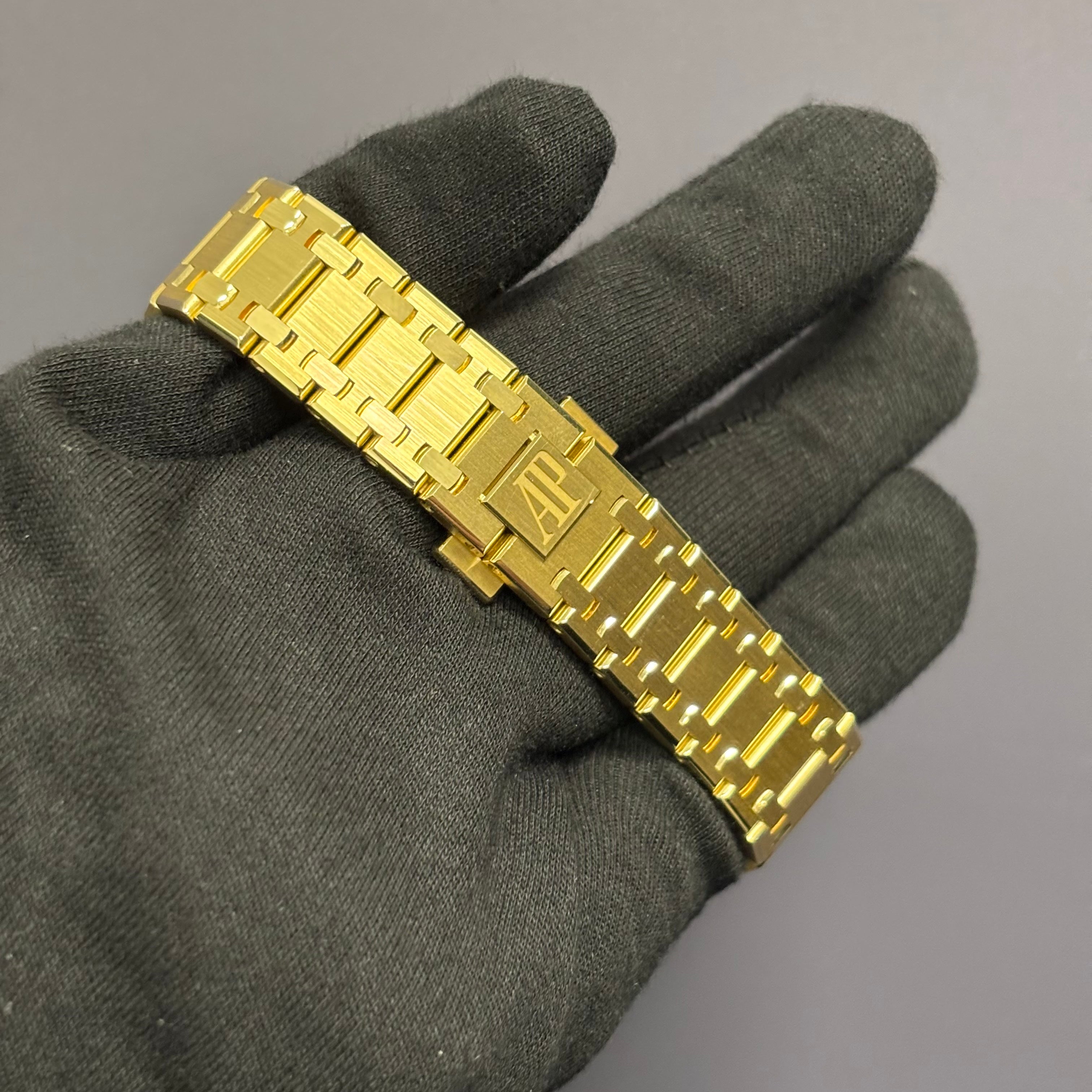 Audemars Piguet Royal Oak 39mm Yellow Dial Watch Ref# 16202BA.OO.1240BA.01 - Happy Jewelers Fine Jewelry Lifetime Warranty