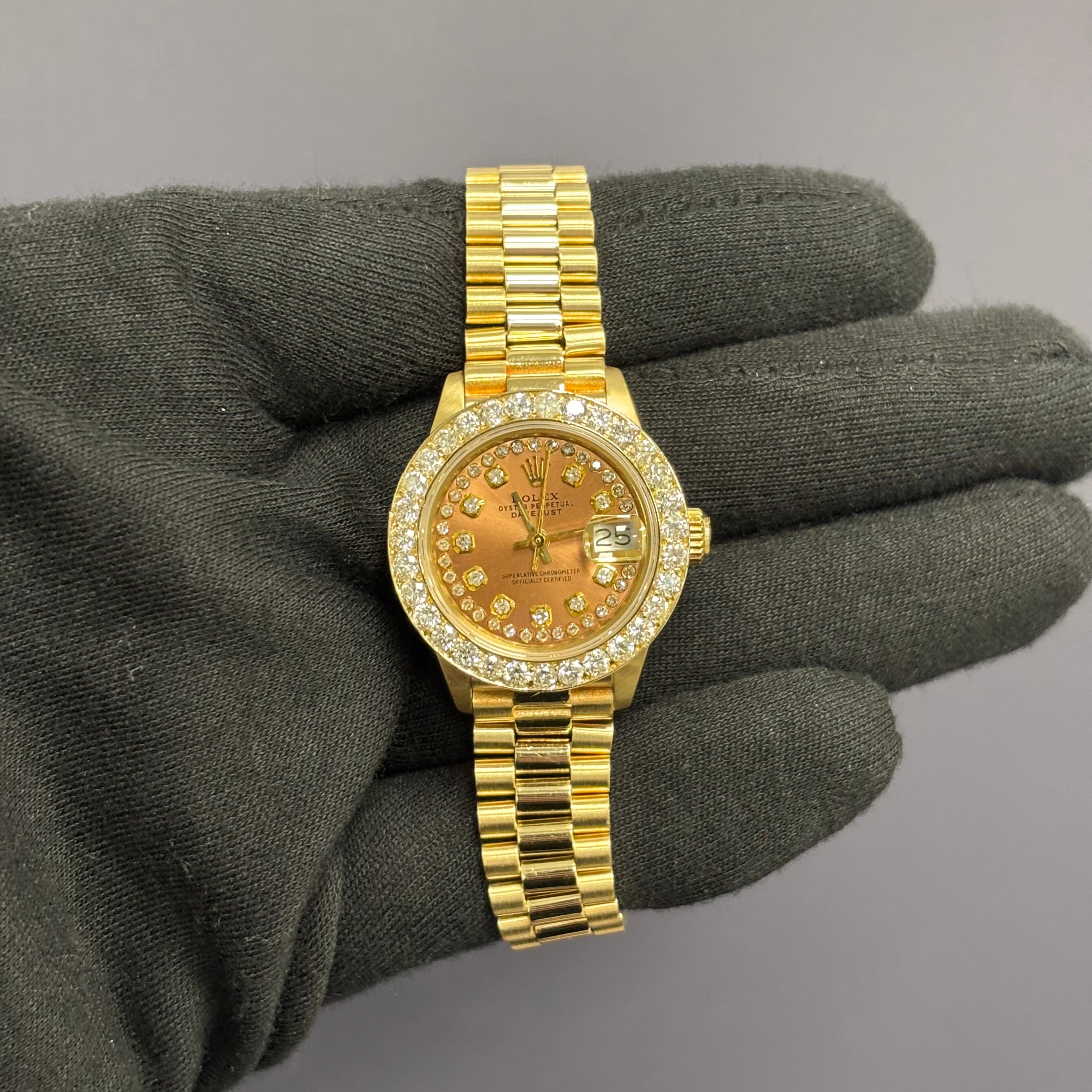 Rolex Datejust 26mm Salmon Dial Watch Ref# 6917 - Happy Jewelers Fine Jewelry Lifetime Warranty