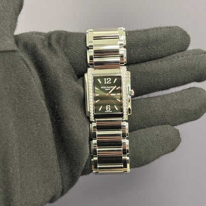 Patek Philippe Twenty-4 25mm Green Dial Watch Ref# 4910/1200A-011 - Happy Jewelers Fine Jewelry Lifetime Warranty